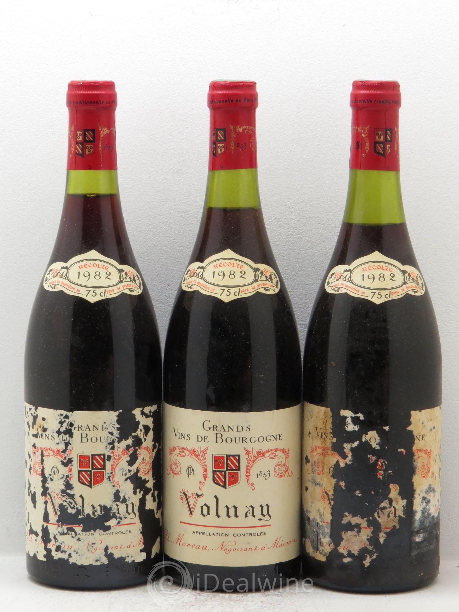 Volnay Philibert Moreau (sans prix de réserve) 1982 - Posten von 3 Flaschen - 0