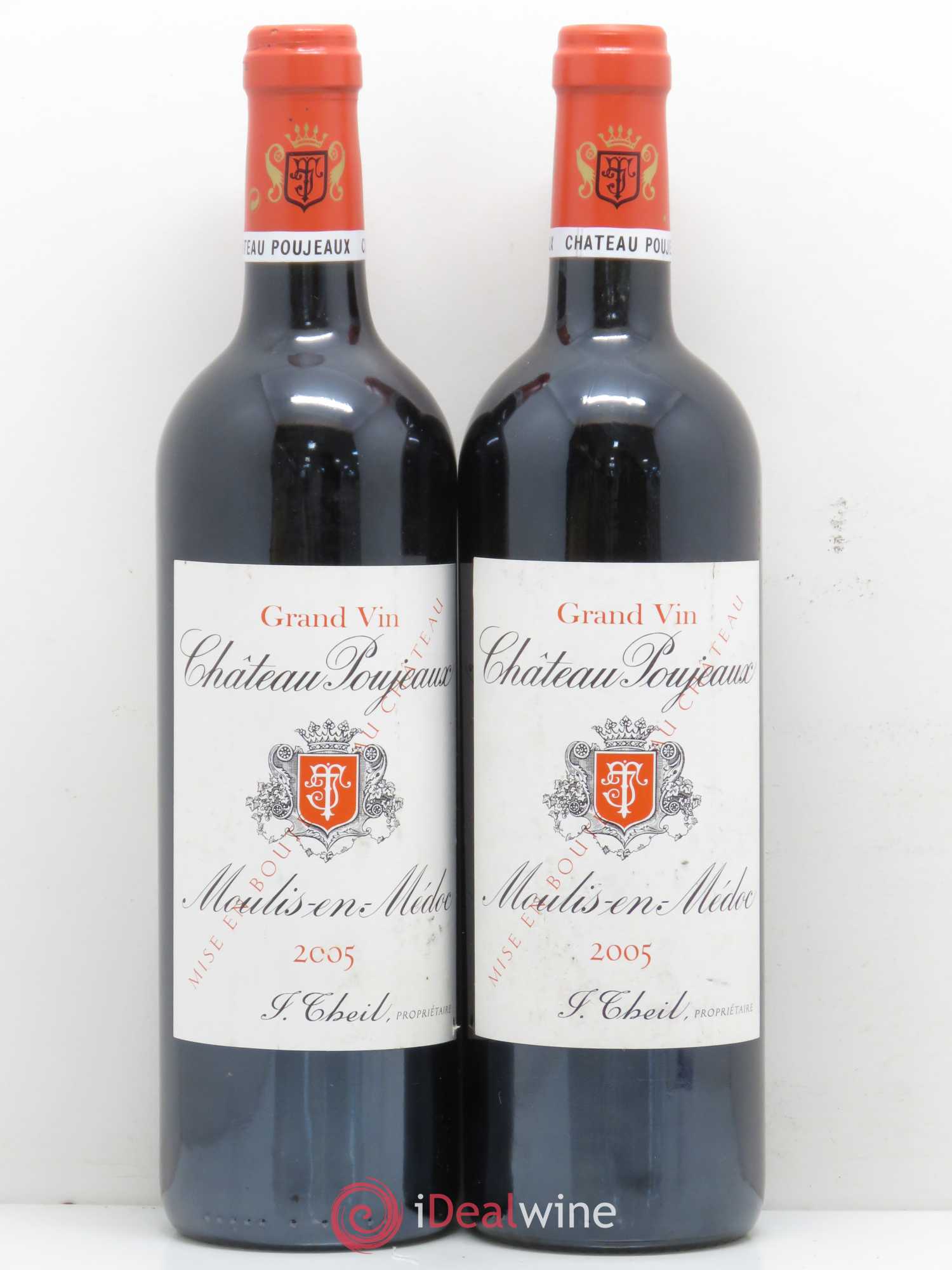 Château Poujeaux 2005 - Lot de 2 bouteilles - 0