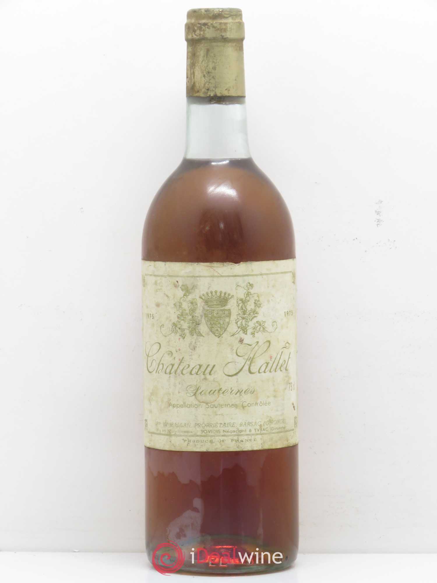 Sauternes Hallet 1975 - Posten von 1 Flasche - 0