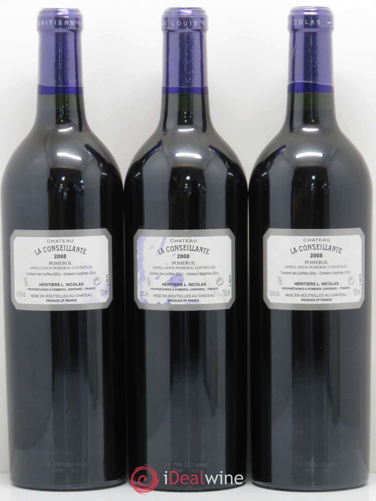 Château la Conseillante 2008 - Lot de 3 bouteilles - 1