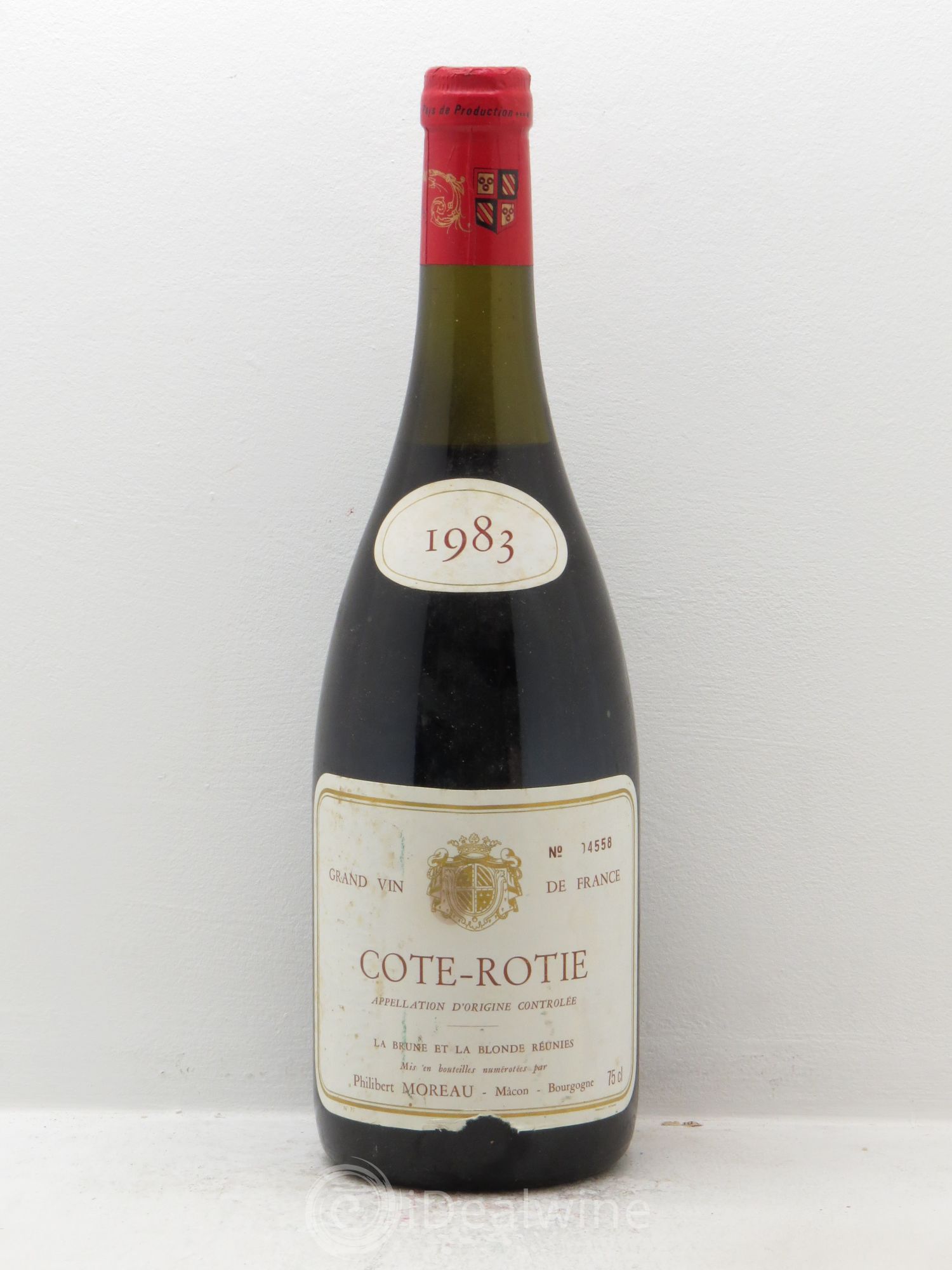 Côte-Rôtie La blonde et la brune réunies P. Moreau 1983 - Posten von 1 Flasche - 0
