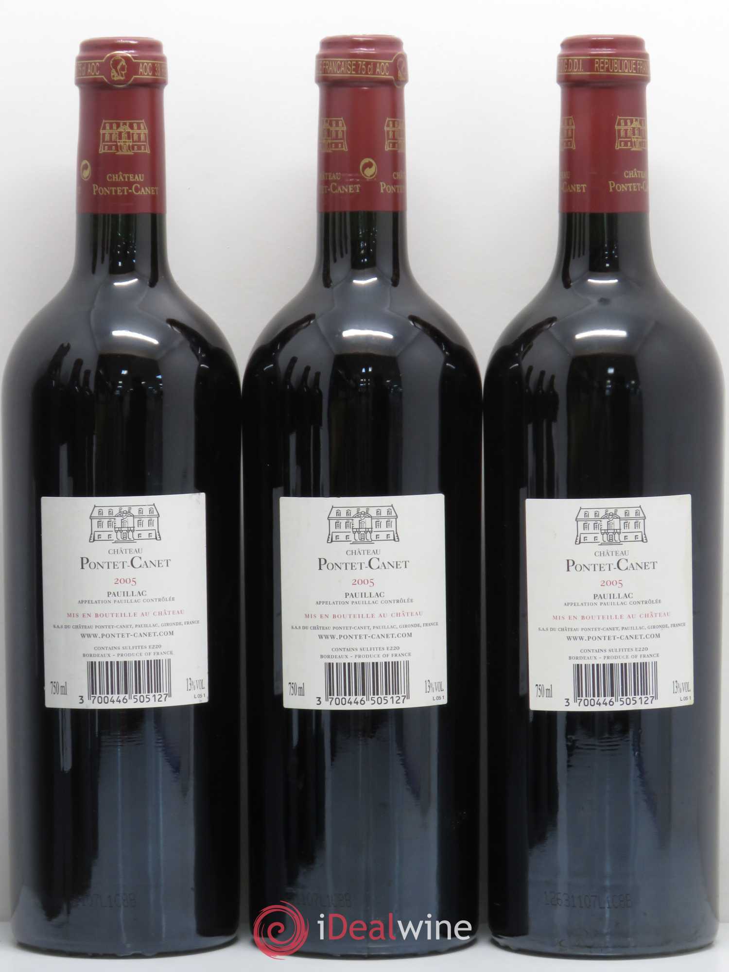 Château Pontet Canet 5ème Grand Cru Classé 2005 - Lot de 6 bouteilles - 2