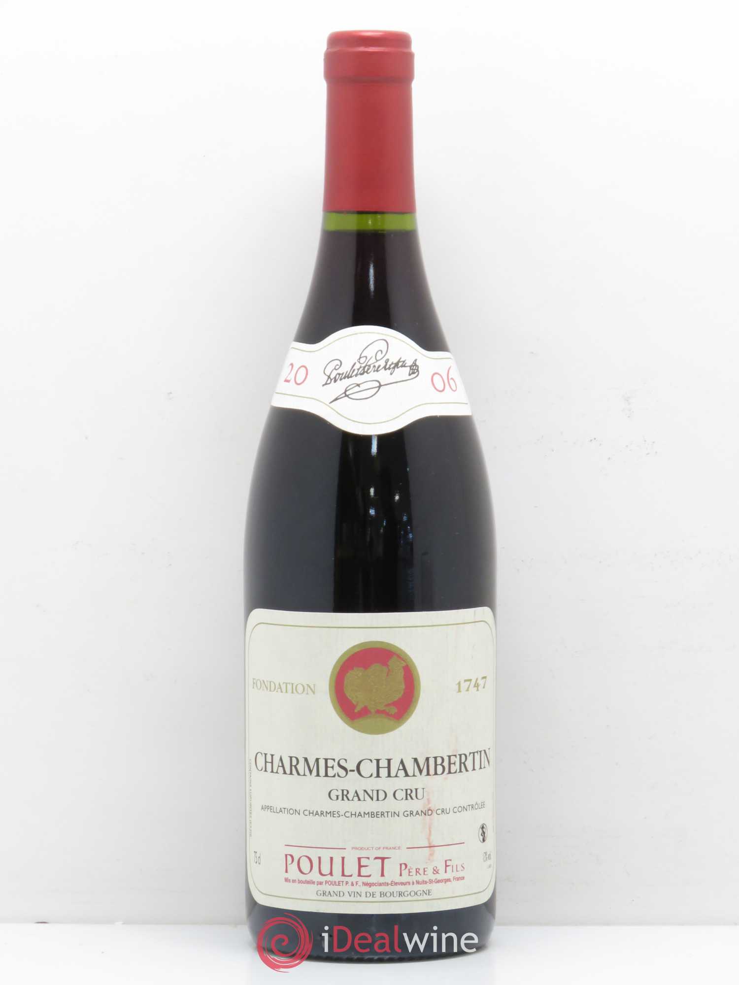 Charmes-Chambertin Grand Cru Poulet père et fils 2006 - Posten von 1 Flasche - 0