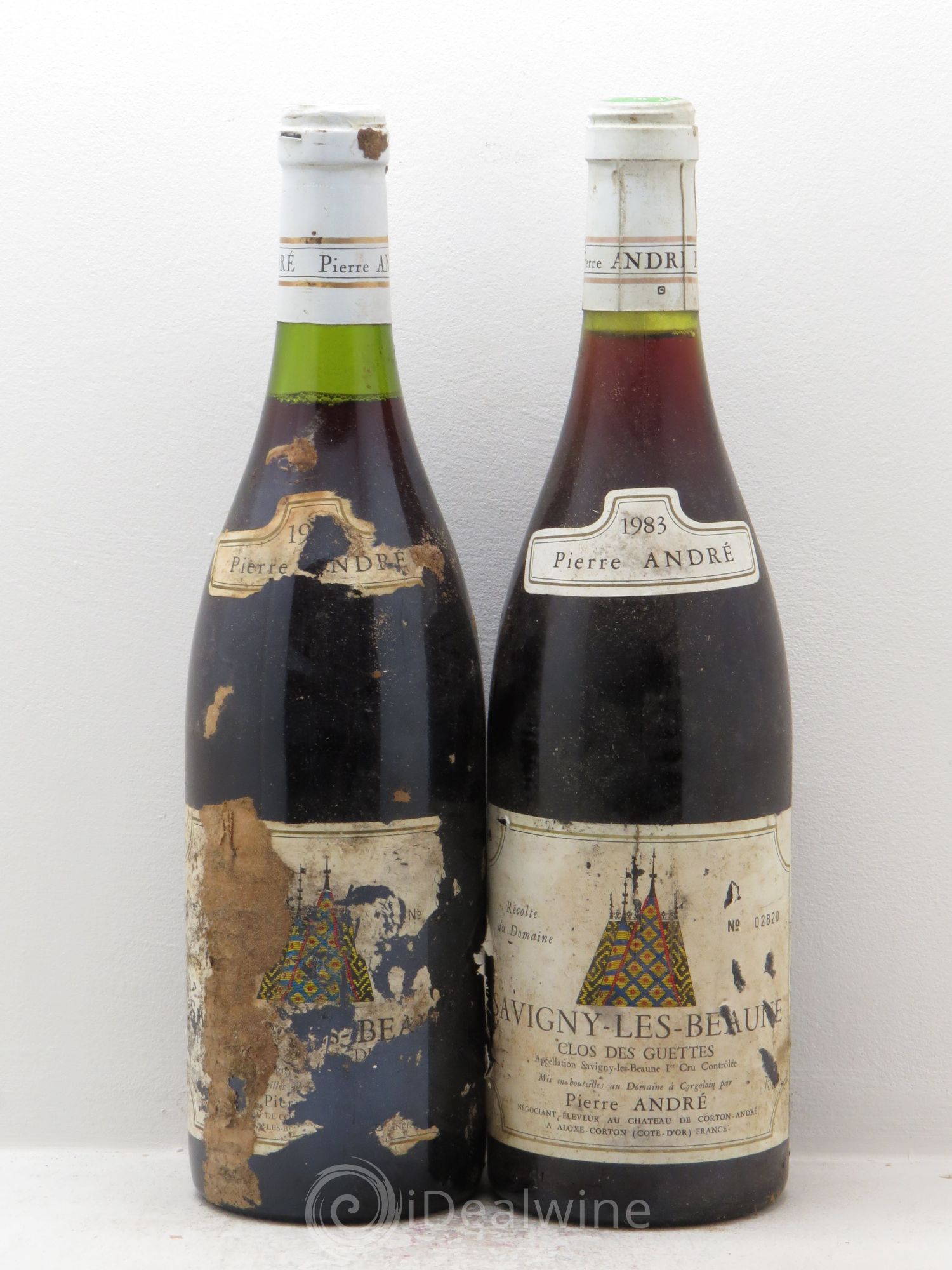 Savigny-lès-Beaune Clos des Guetttes Pierre André (sans prix de réserve) 1983 - Posten von 2 Flaschen - 0