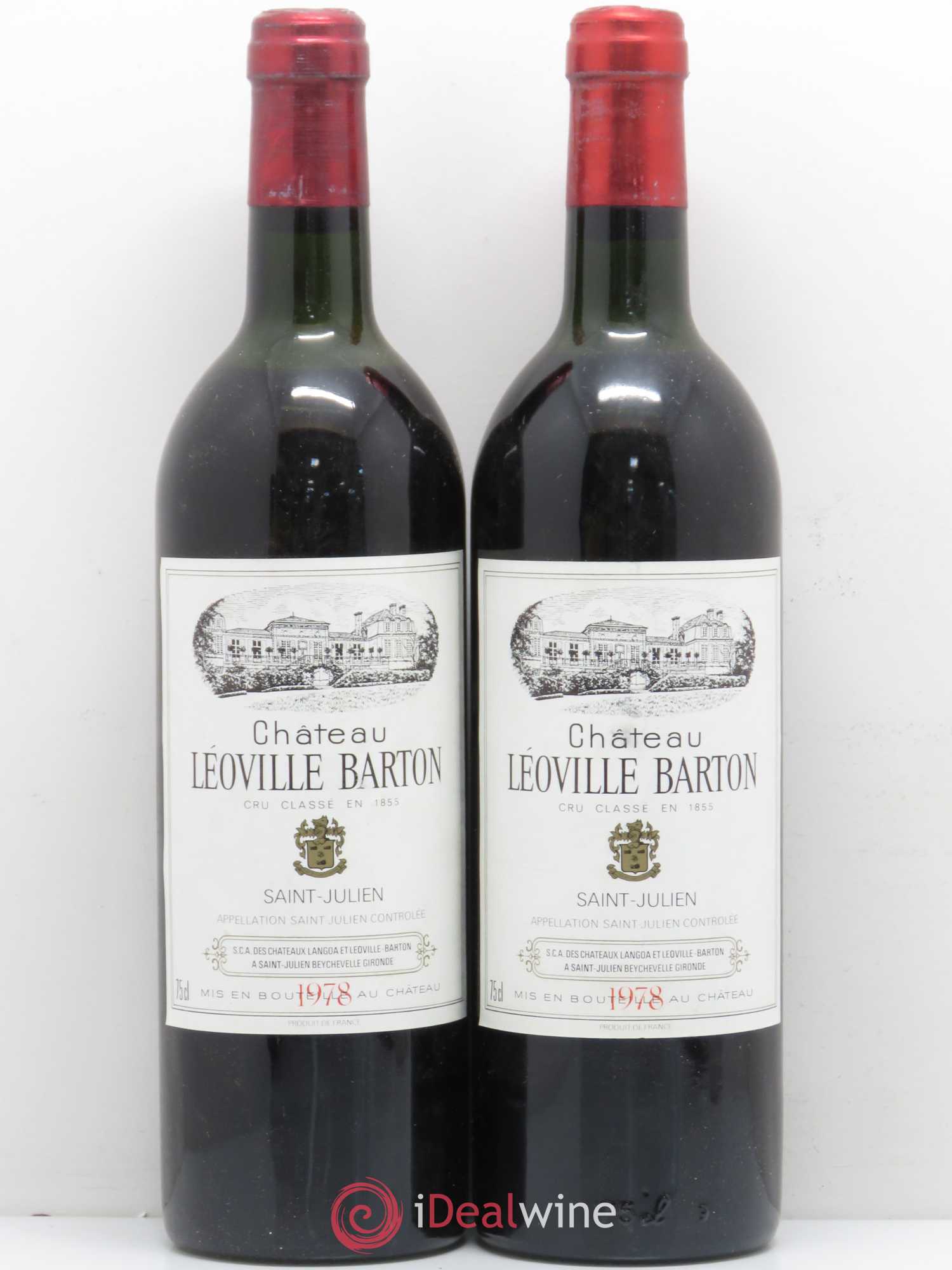 Château Léoville Barton 2ème Grand Cru Classé 1978 - Lot de 2 bouteilles - 0