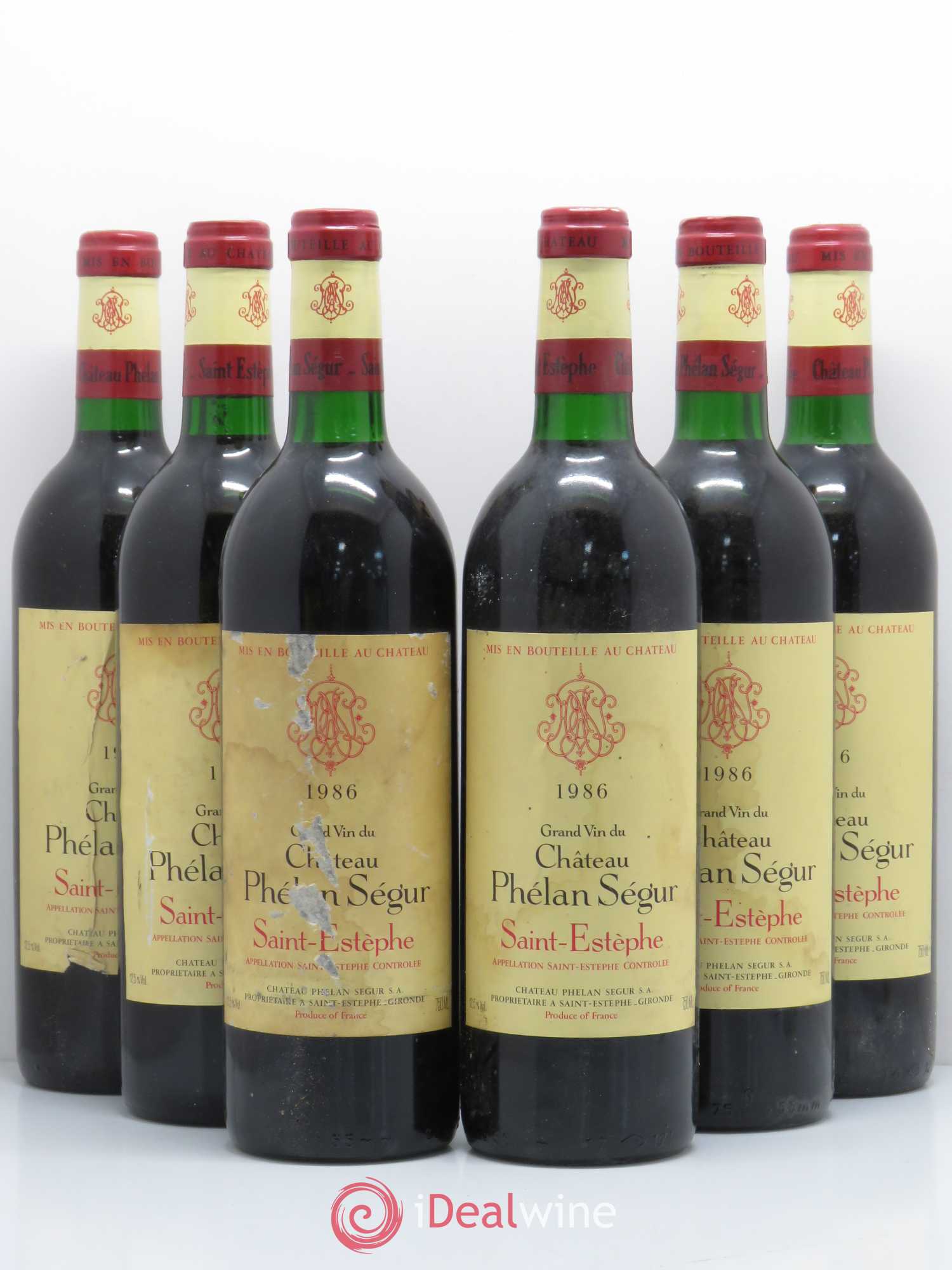 Château Phélan Ségur 1986 - Lot de 6 bouteilles - 0