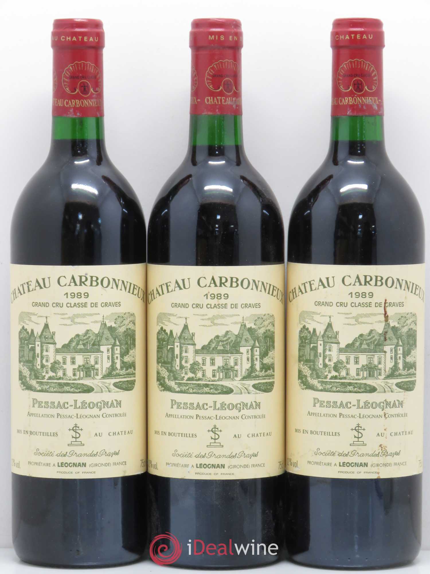 Château Carbonnieux Cru Classé de Graves 1989 - Lot de 6 bouteilles - 1