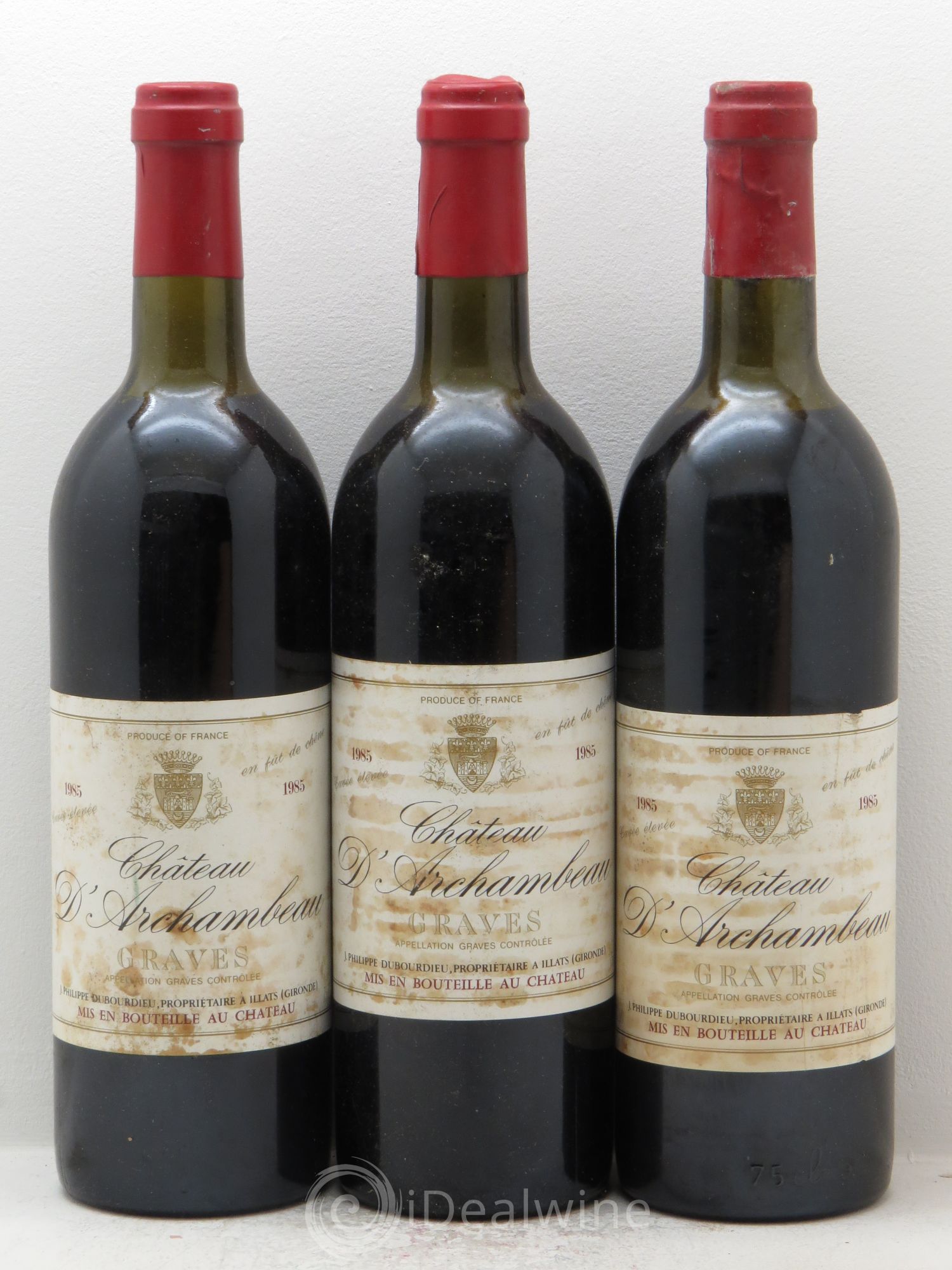 Château d' Archambeau (sans prix de réserve) 1985 - Lot de 3 bouteilles - 0