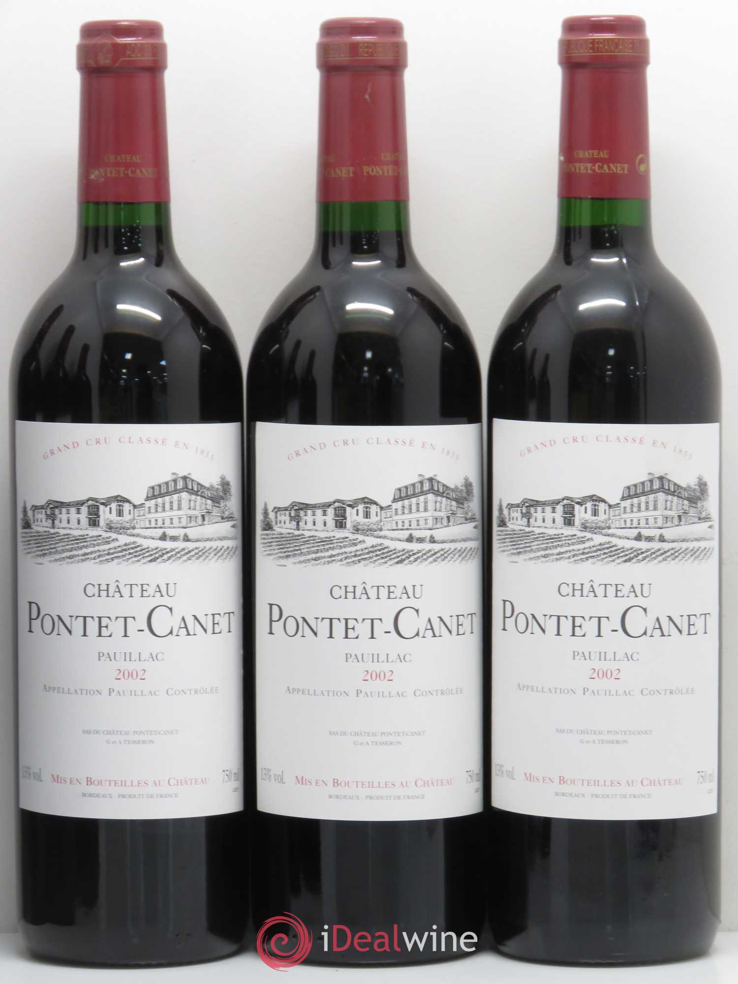 Château Pontet Canet 5ème Grand Cru Classé 2002 - Lot de 6 bouteilles - 1