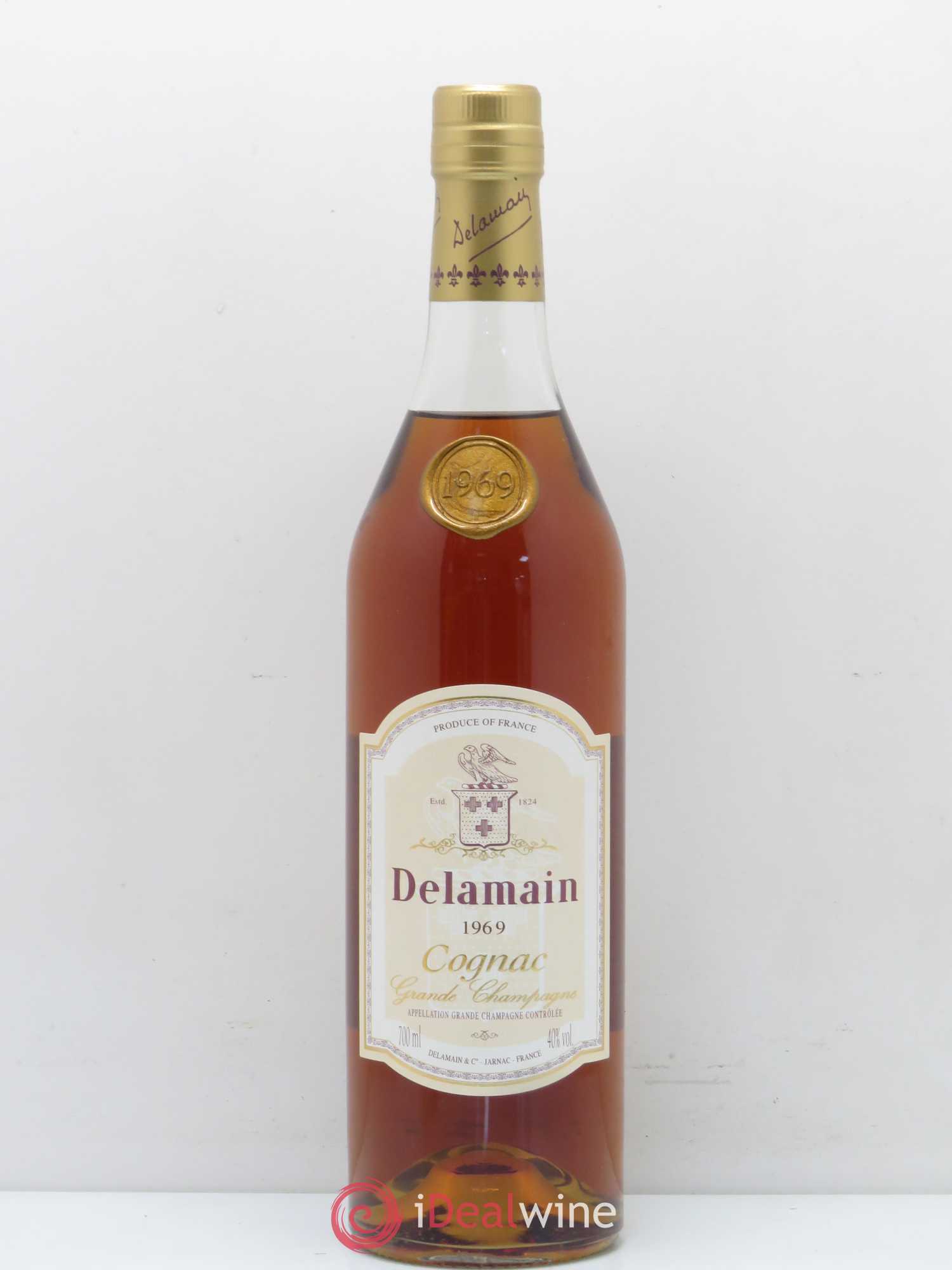 Cognac Delamain 40 years 1976 Grande Champagne Chai Millésimé 1969 - Lot de 1 bouteille - 0
