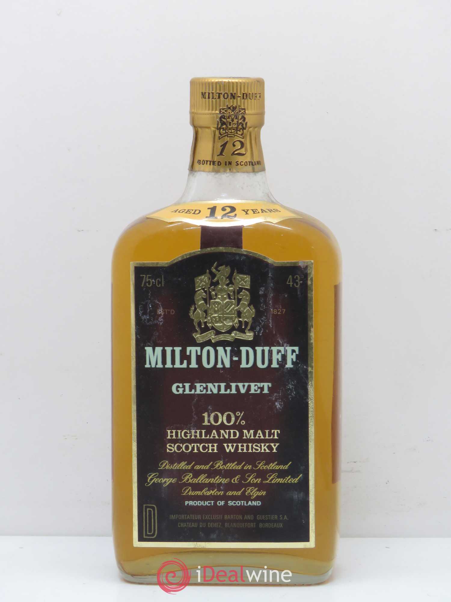 Whisky Miltonduff 12 ans d'age - Posten von 1 Flasche - 0