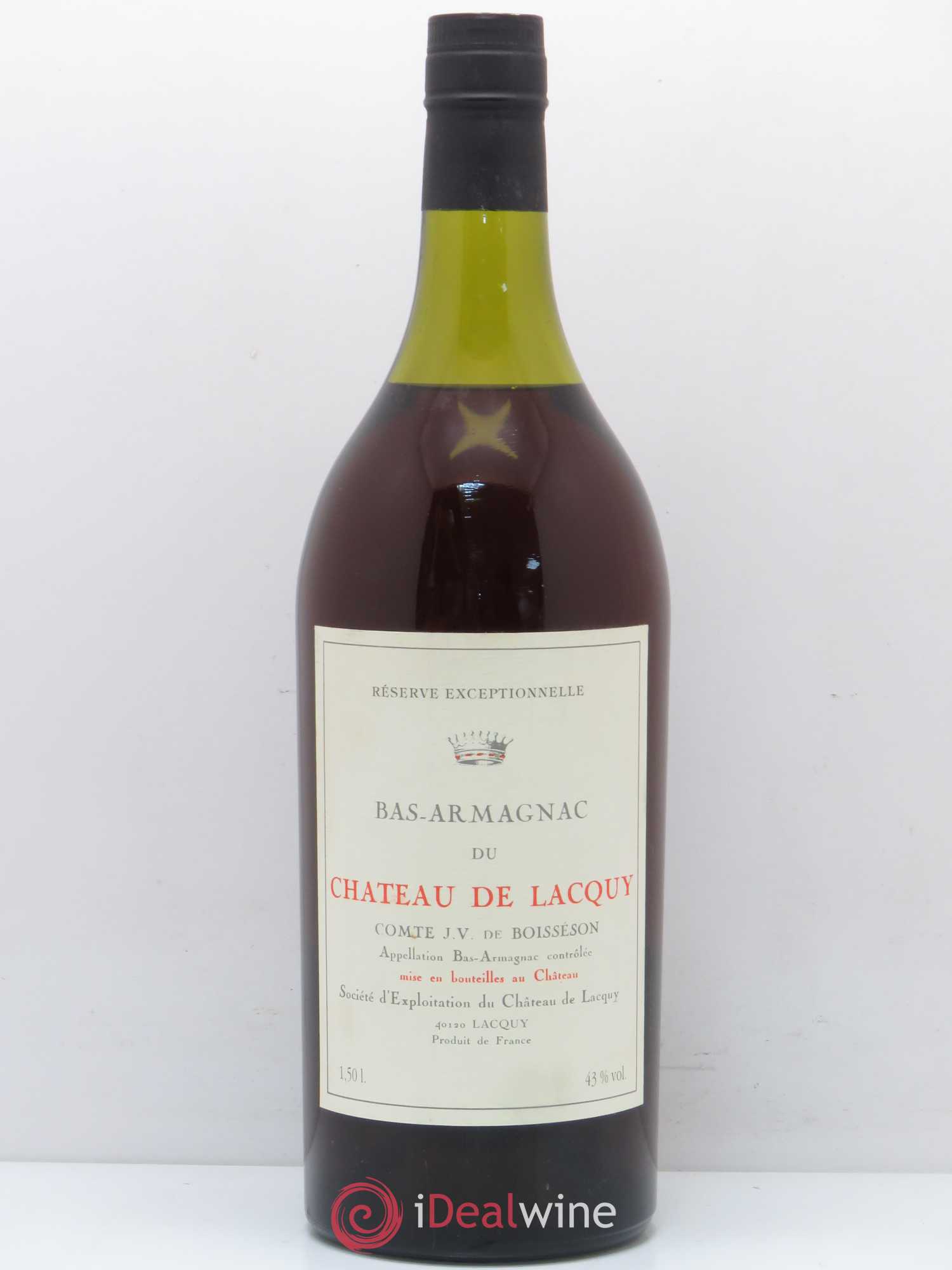 Bas-Armagnac Reserve exceptionnelle Comte J.V de Boisseron Château de Lacquy - Posten von 1 Magnum - 0