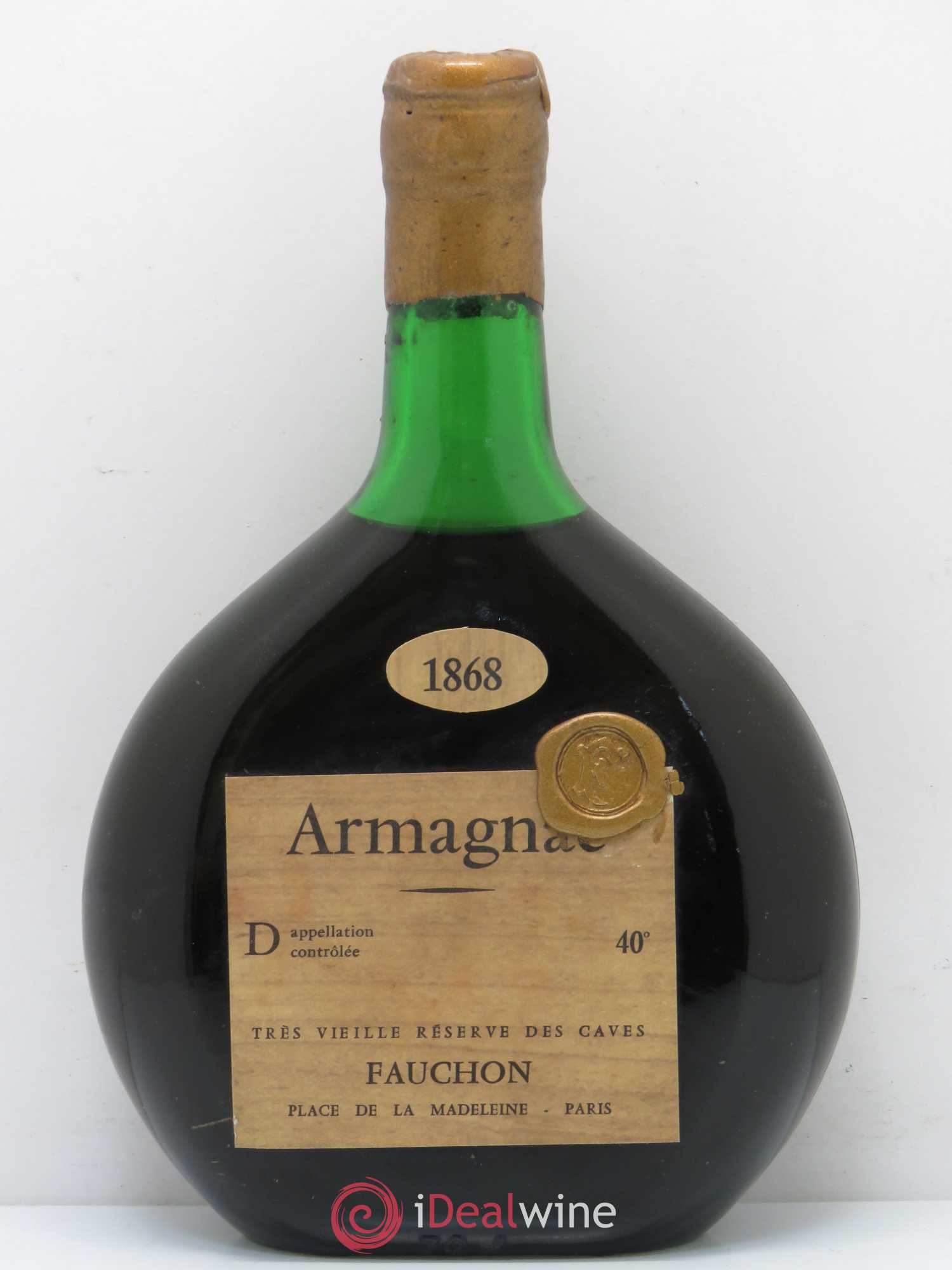 Armagnac Très vieille réserve des caves Fauchon 1868 - Posten von 1 Flasche - 0