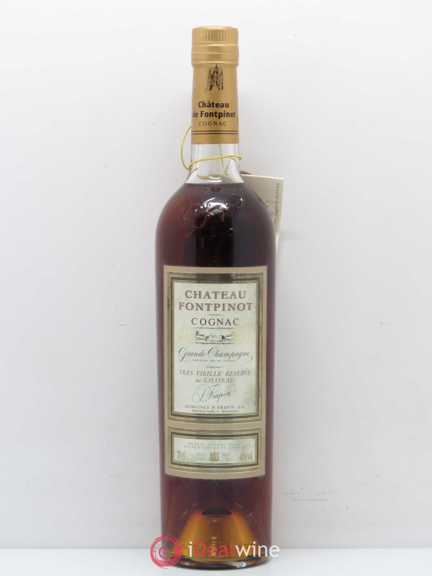 Cognac Grande Champagne Chateau Fontpinot Tres vieille reserve Frapin - Posten von 1 Flasche - 0