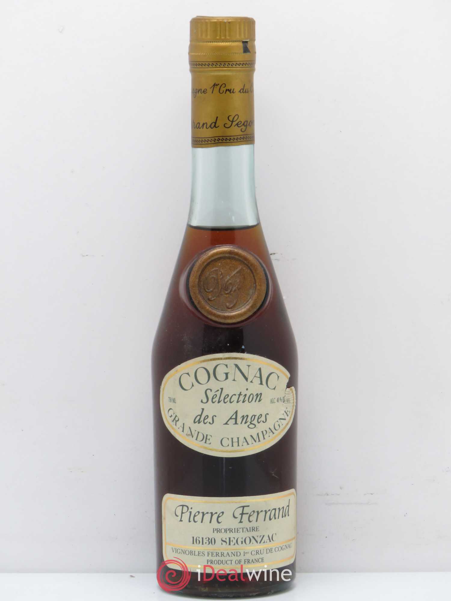Cognac Grande Champagne Séléction des anges Pierre Ferrand - Posten von 1 Demi-Flasche - 0
