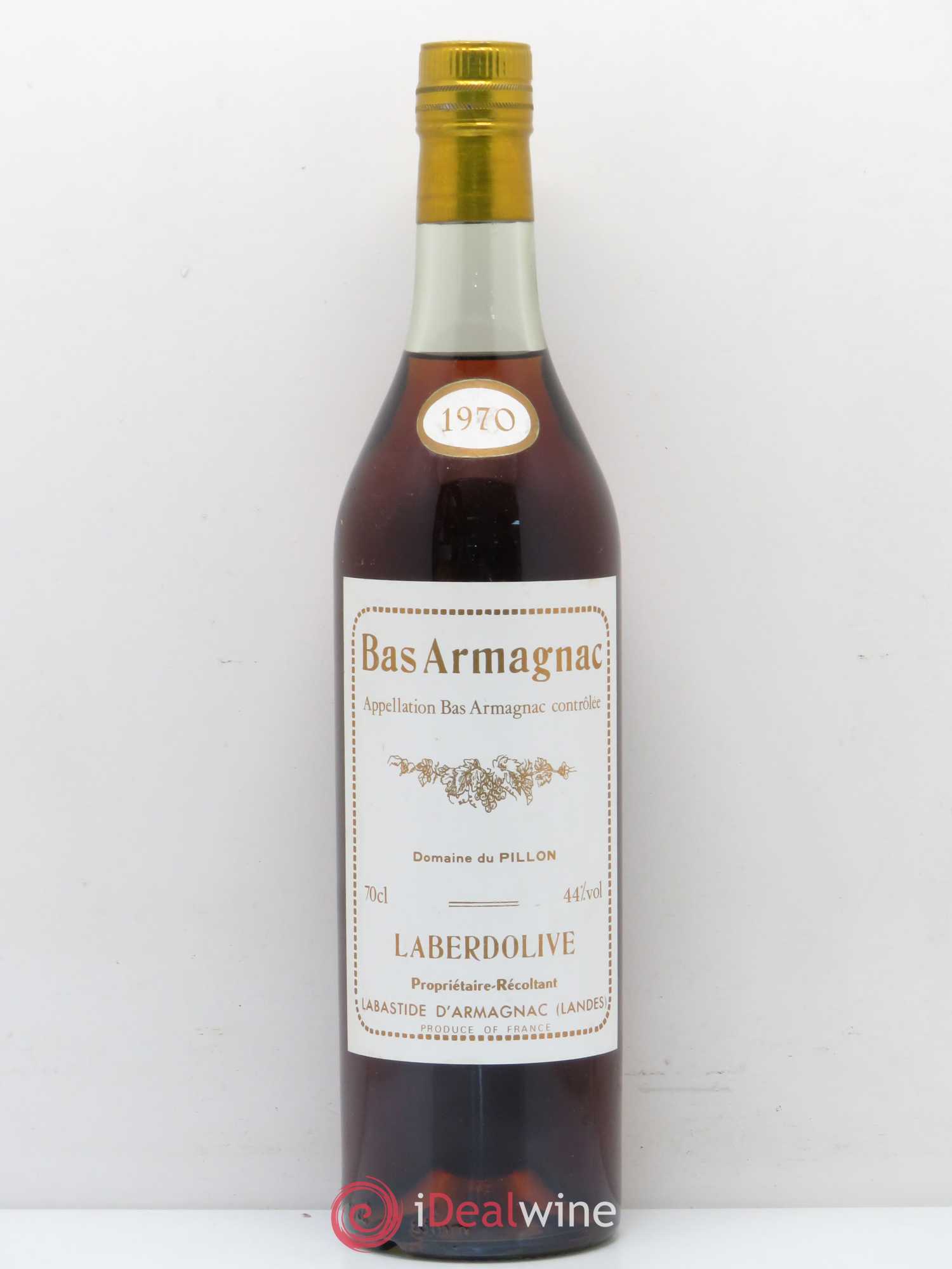 Bas-Armagnac Laverdolive Domaine du Pillon 1970 - Posten von 1 Flasche - 0
