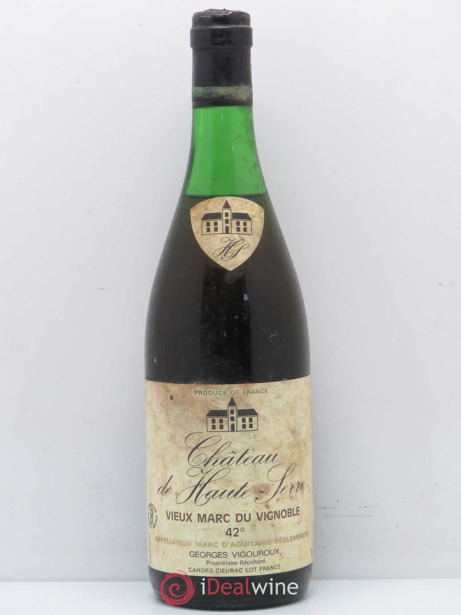 Alcools divers Vieux Marc de vignole d'Aquitaine Georges Vigouroux Château de Haute Serre - Posten von 1 Flasche - 0