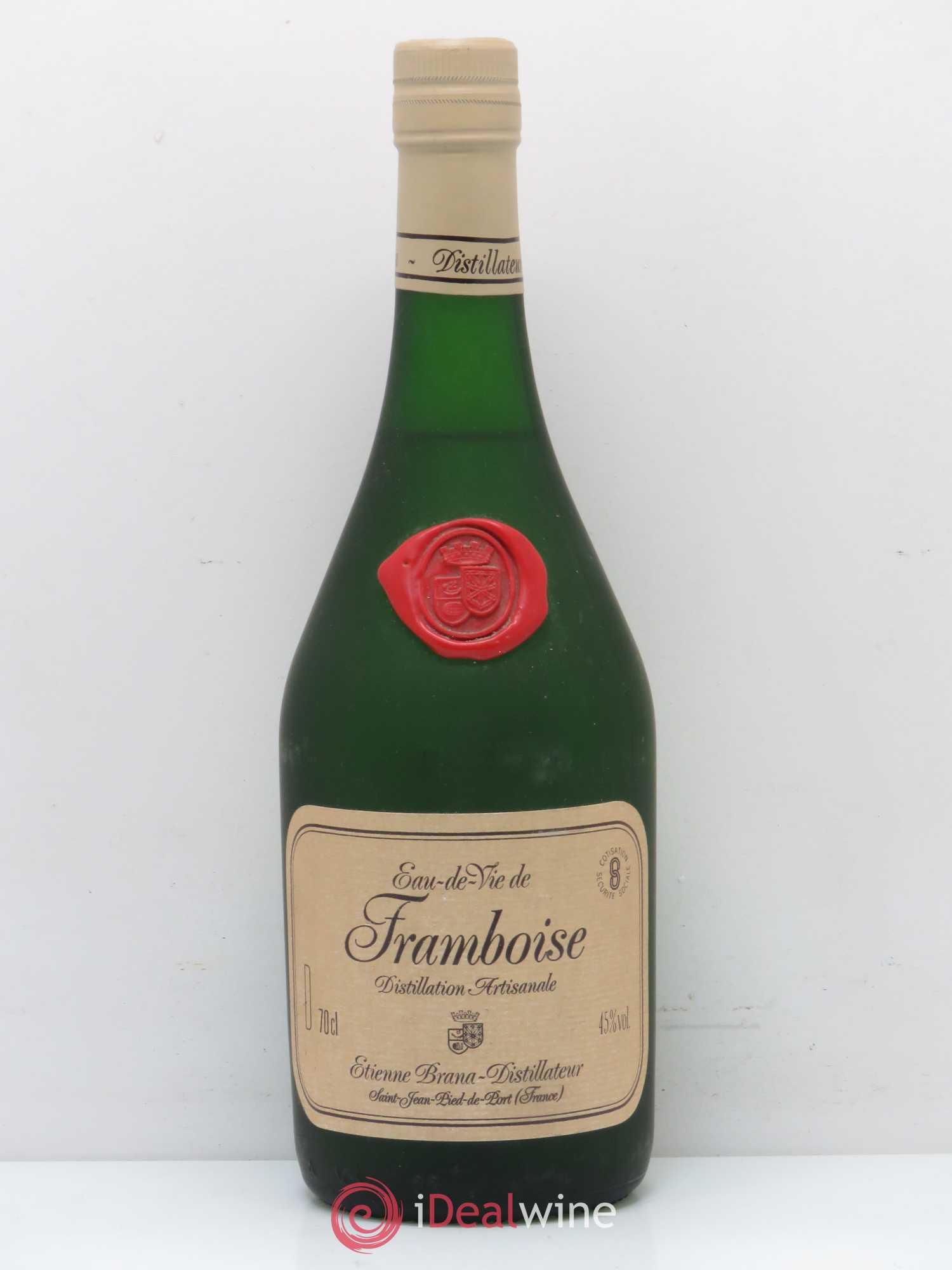 Alcools divers Eau de vie de Framboise Etienne Brana - Lot de 1 bouteille - 0