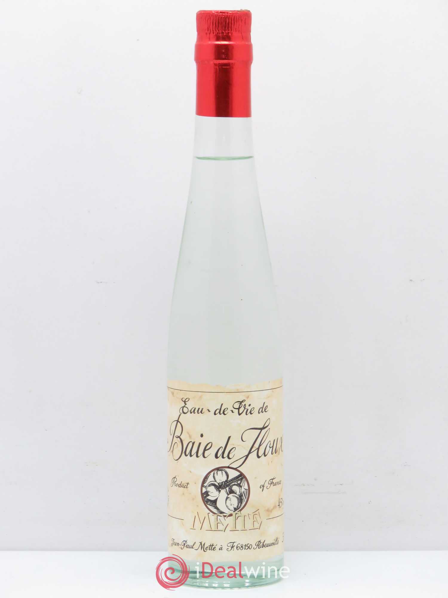 Alcools divers Eau de vie de baies de houx Jean-Paul Metté - Posten von 1 Demi-Flasche - 0