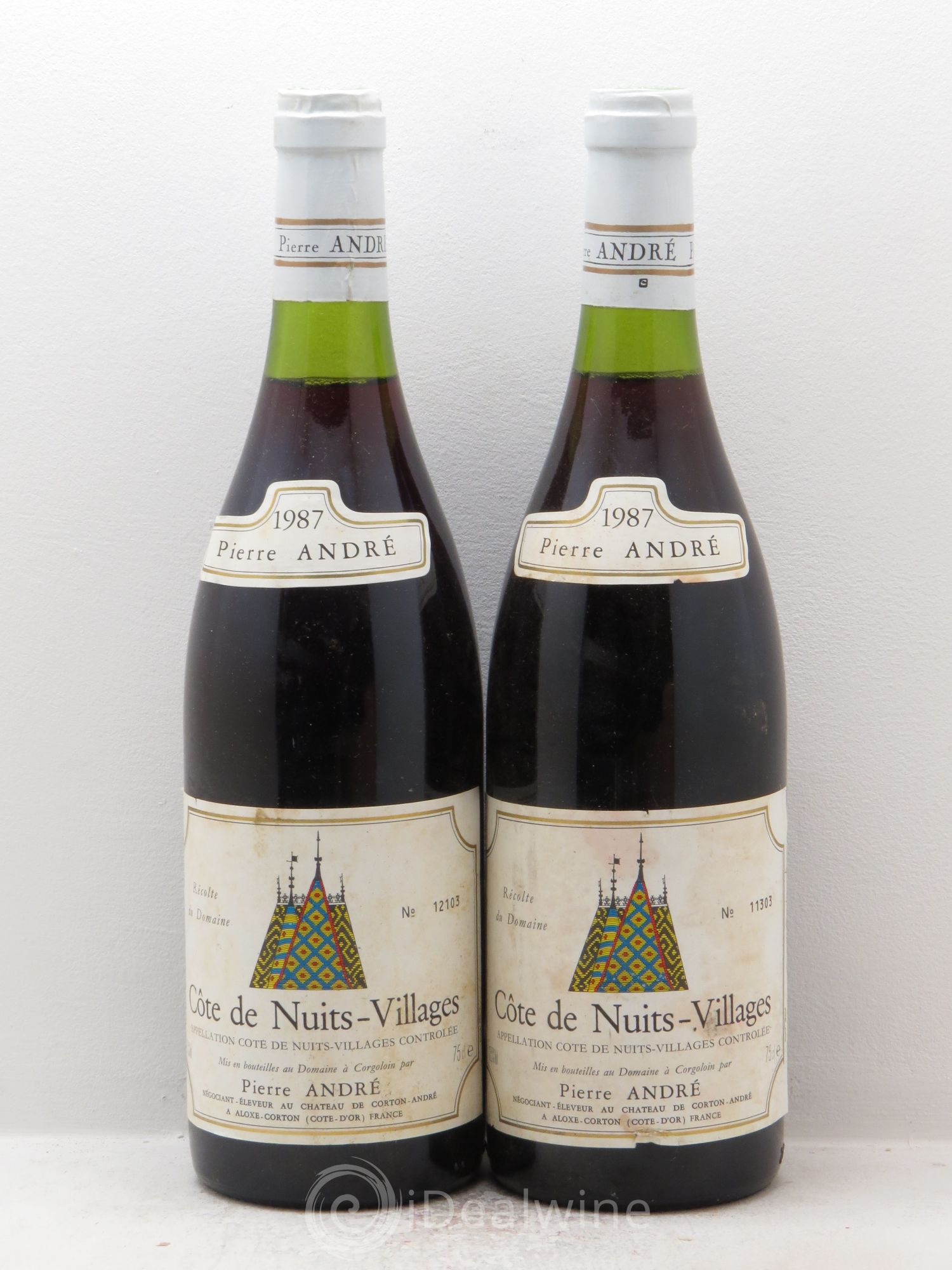 Côte de Nuits-Villages Pierre André 1987 - Lot de 2 bouteilles - 0