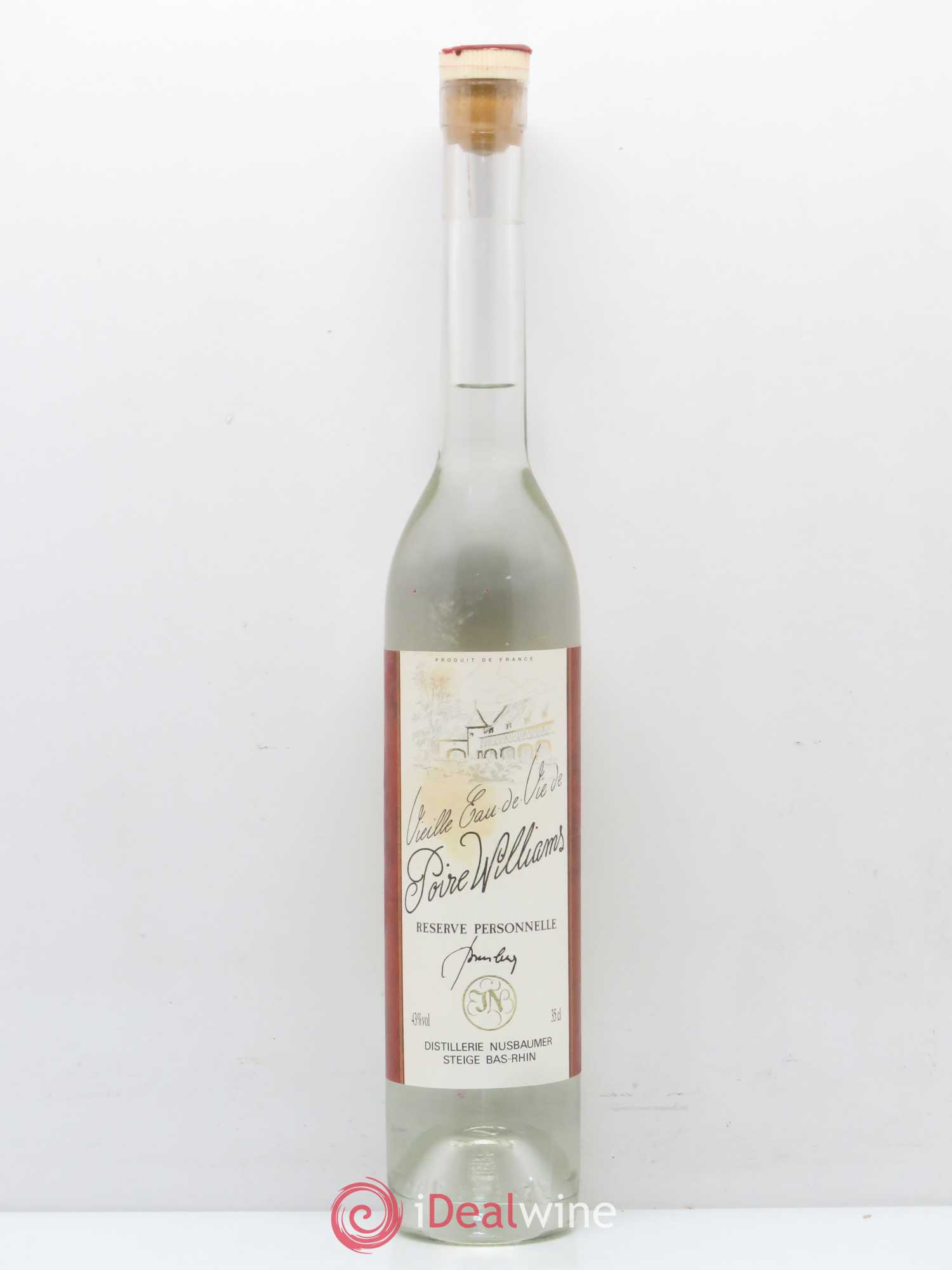 Alcools divers Eau de vie Poire Williams Nusbaumer - Posten von 1 Demi-Flasche - 0