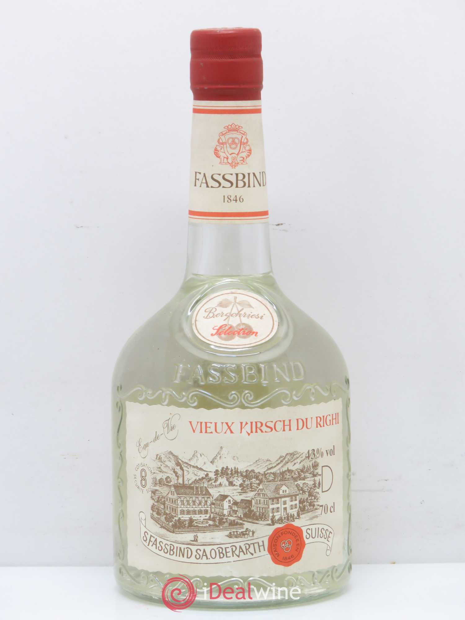 Alcools divers Vieux Kirsch du Righi Sélection Fassbind - Lot de 1 bouteille - 0