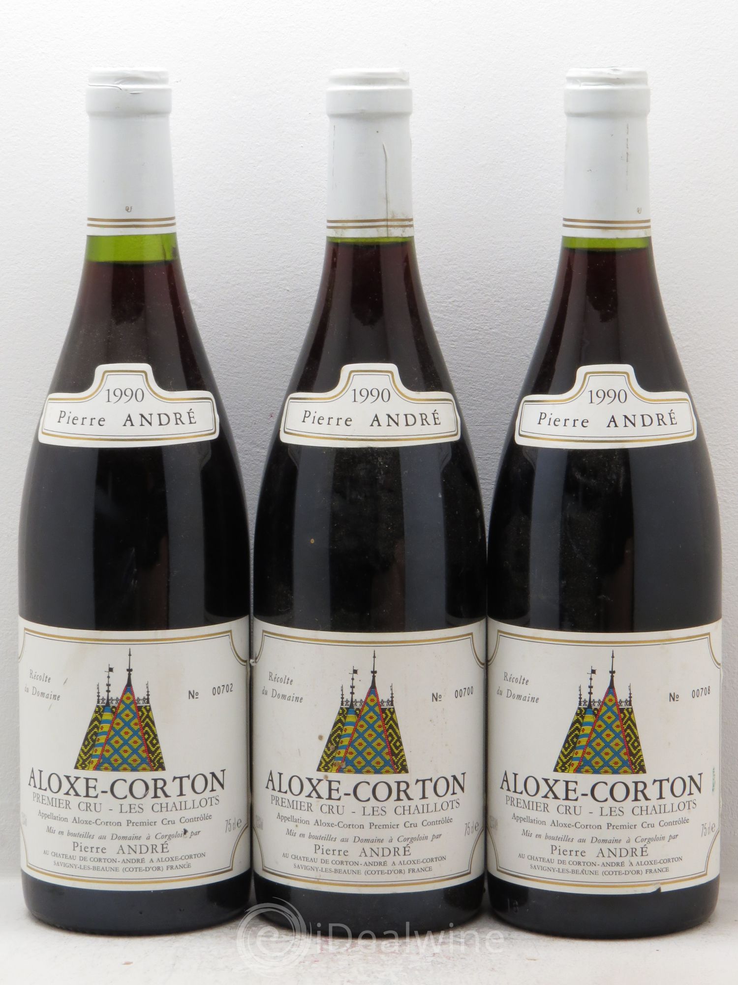 Aloxe-Corton 1er Cru Pierre André (sans prix de réserve) 1990 - Posten von 3 Flaschen - 0