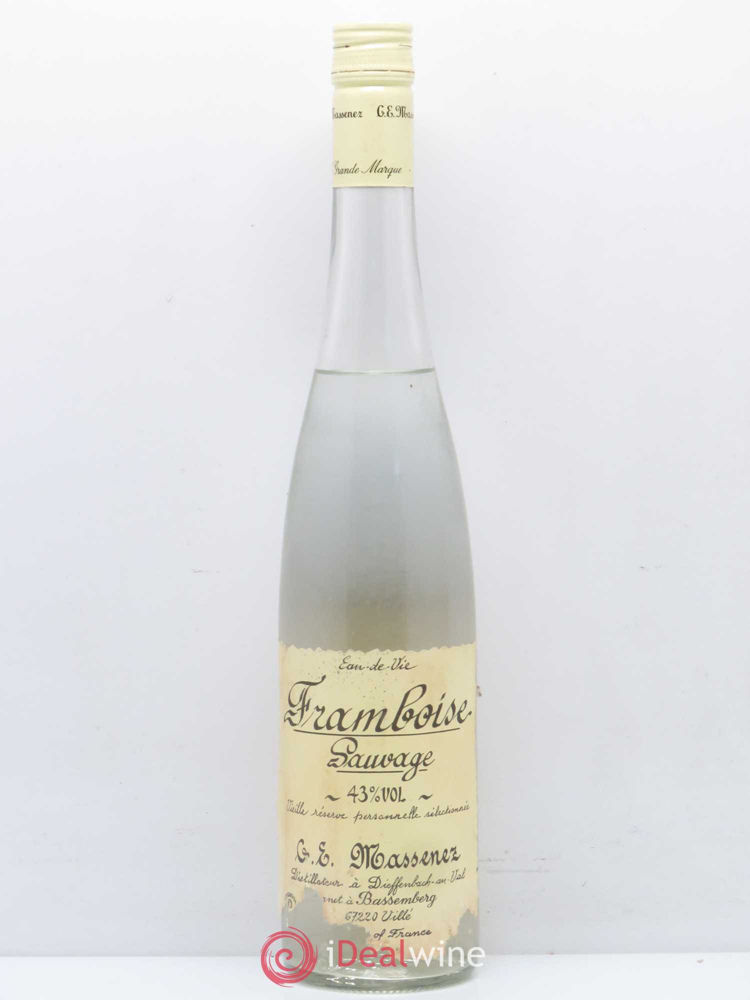Alcools divers Frammboise sauvage Vieille reserve personnelle selectionnée Massenez - Posten von 1 Flasche - 0