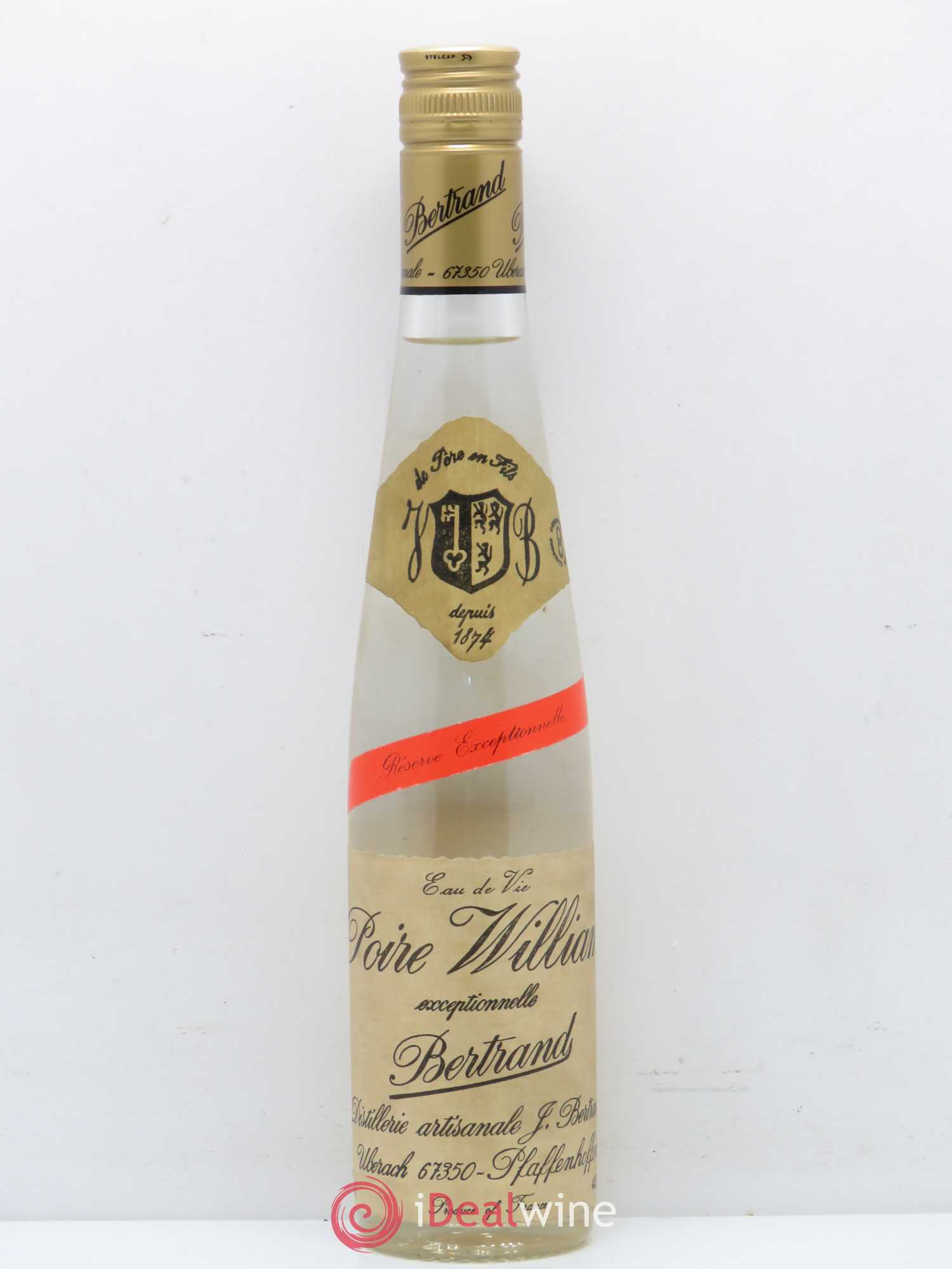 Alcools divers William Reserve exceptionnelle Bertrand - Posten von 1 Demi-Flasche - 0