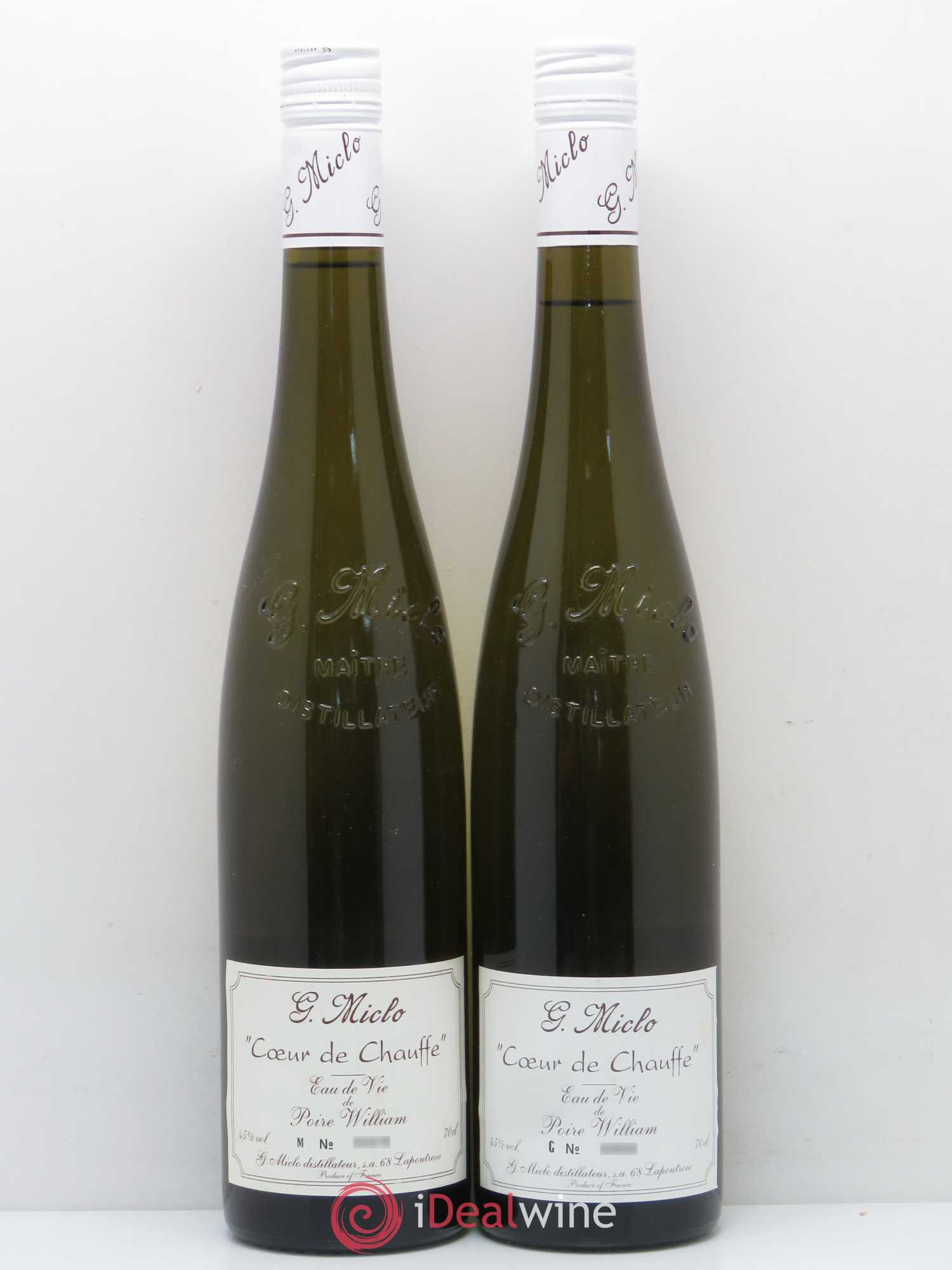 Alcools divers Poire William Coeur de chauffe G.Miclo - Posten von 2 Flaschen - 0