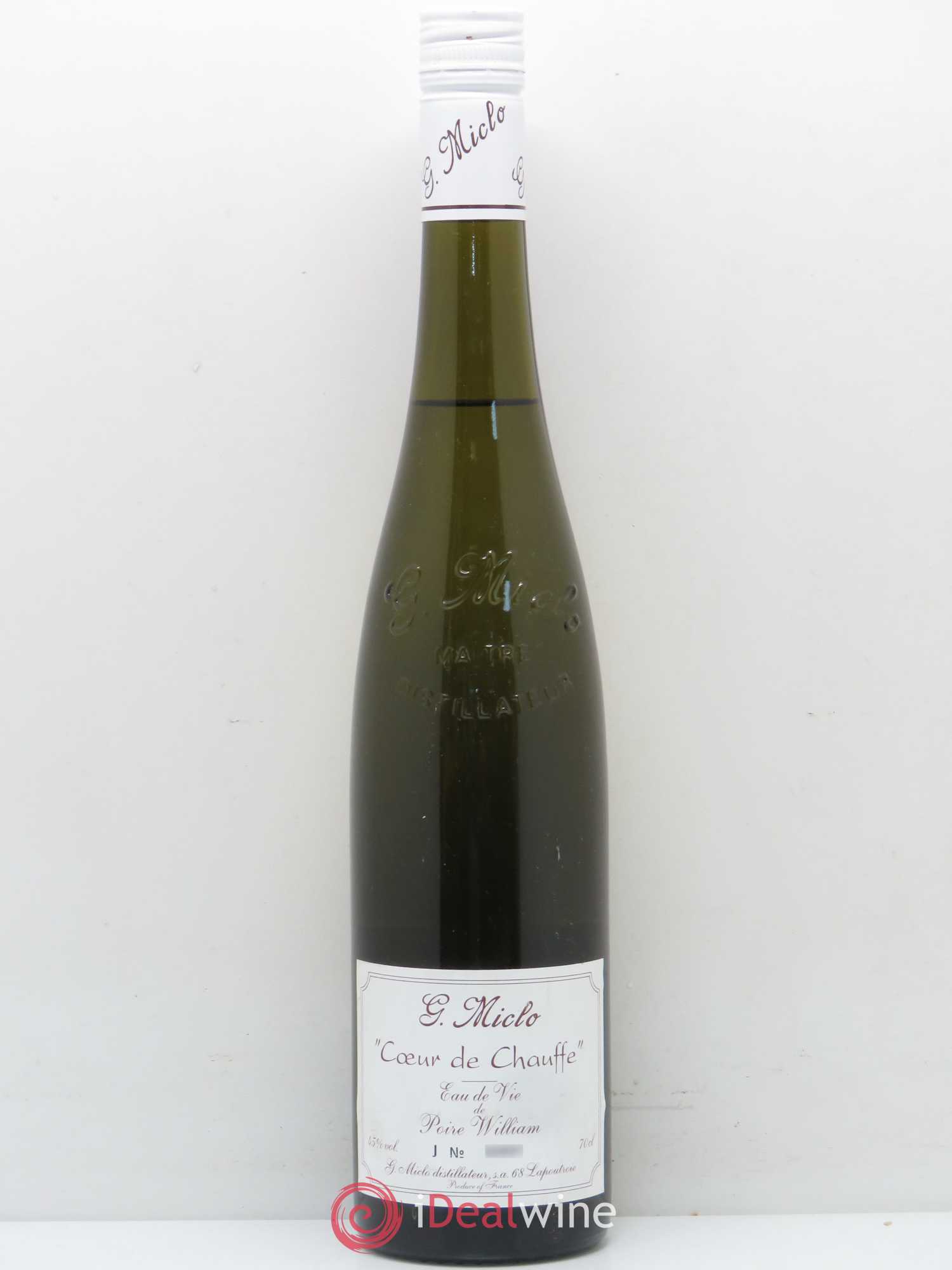 Alcools divers Poire William Coeur de chauffe G.Miclo - Lotto di 1 bottiglia - 0