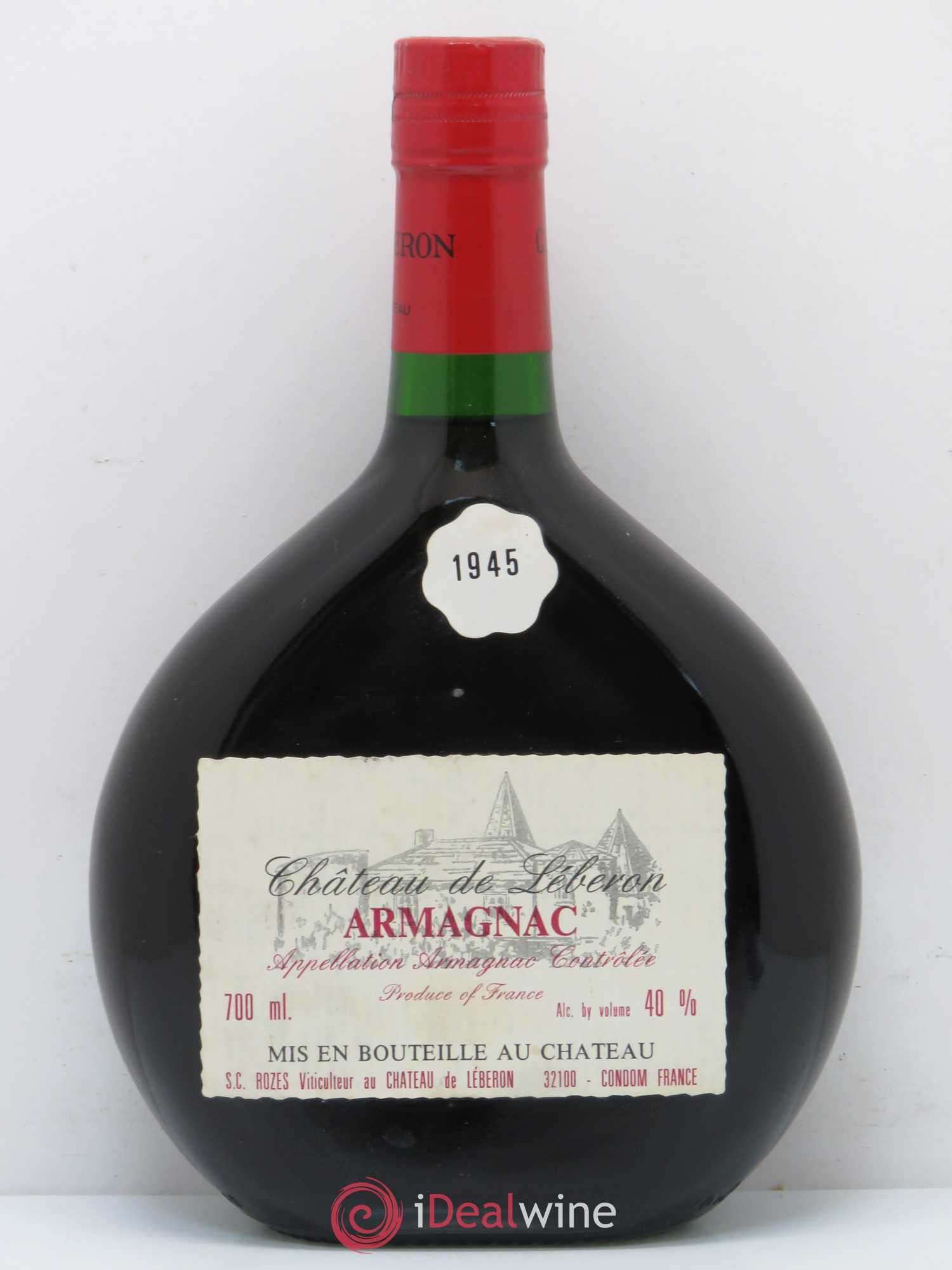 Armagnac Château de Léberon Rozès 1945 - Posten von 1 Flasche - 0