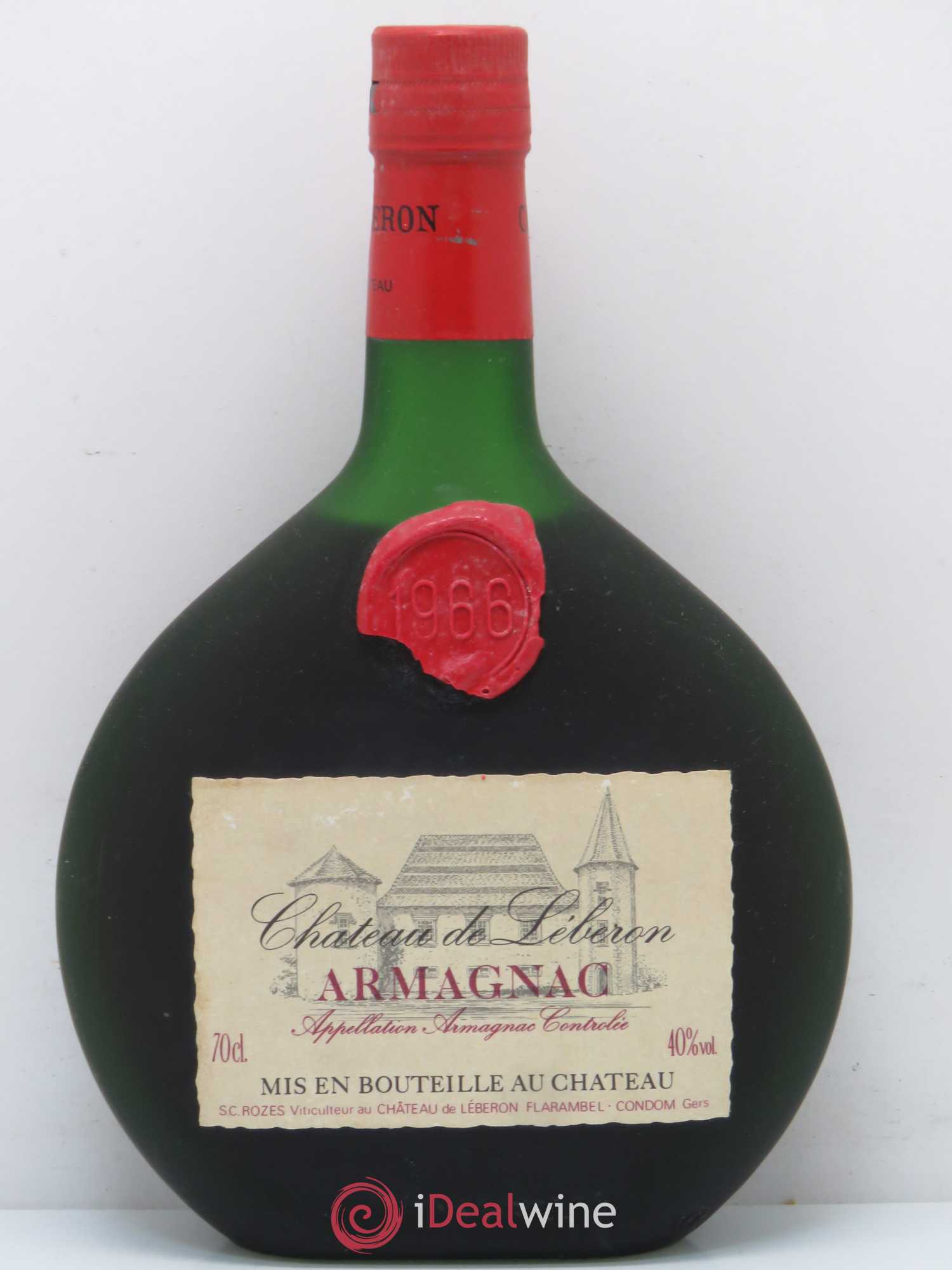 Armagnac Château de Léberon Rozès 1966 - Posten von 1 Flasche - 0
