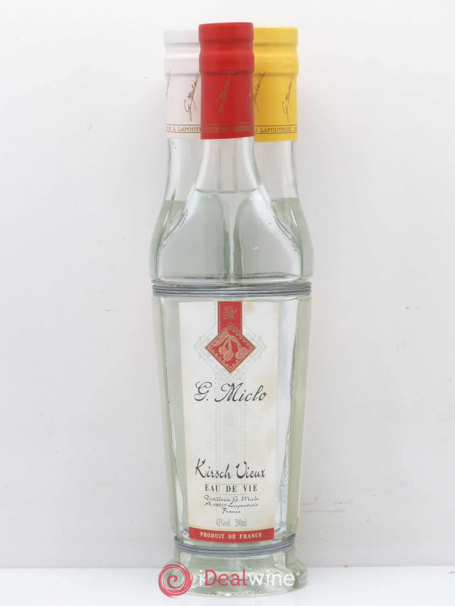 Alcools divers 3 Kirsch Framboise sauvage Vieux kirsch Poire William - Lotto di 1 bottiglia - 0