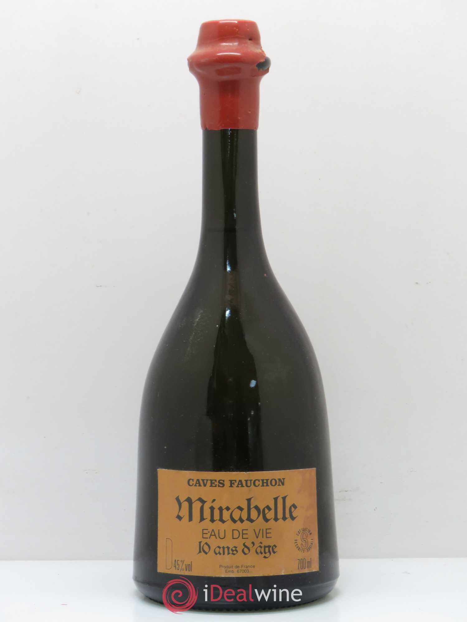 Alcools divers Mirabelle 10 ans d'age Cave Fauchon - Lot de 1 bouteille - 0