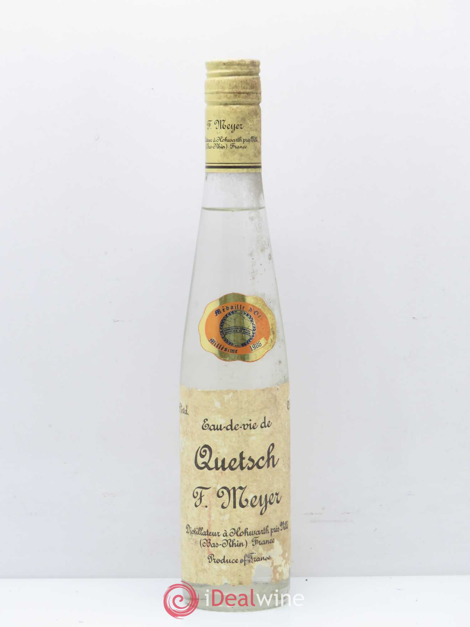 Alcools divers Eau de vie de Questch Meyer - Lotto di 1 mezza bottiglia - 0