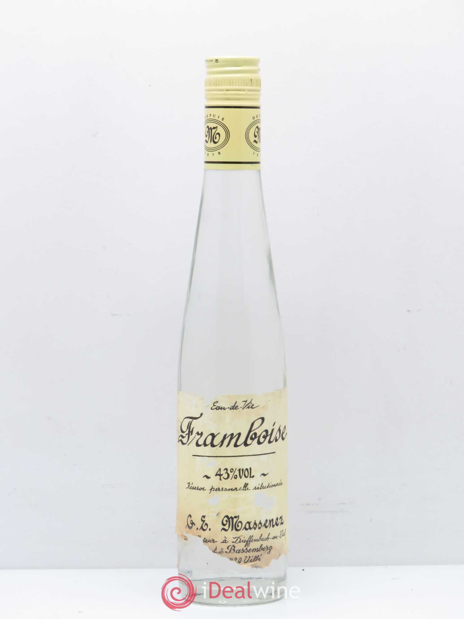 Alcools divers Eau de vie de Framboise Massenez - Posten von 1 Demi-Flasche - 0