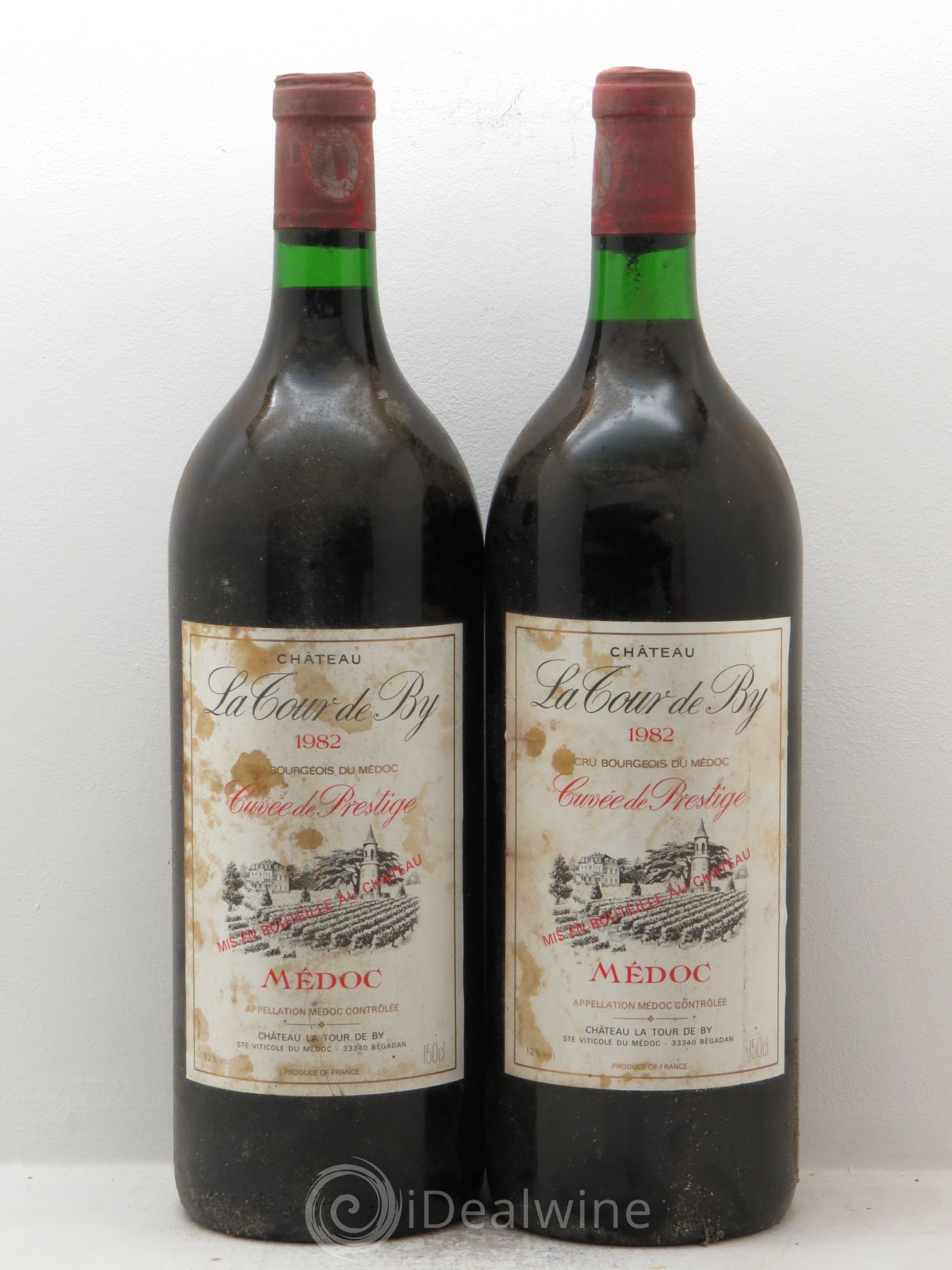 Château La Tour de By Cru Bourgeois Cuvée de prestige 1982 - Lot de 2 magnums - 0