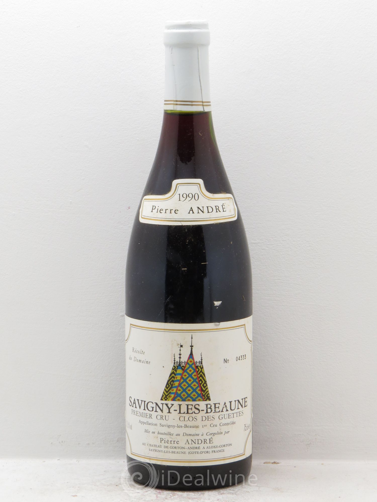 Savigny-lès-Beaune 1er Cru Clos des Guettes Pierre André 1990 - Lot de 6 bouteilles - 0