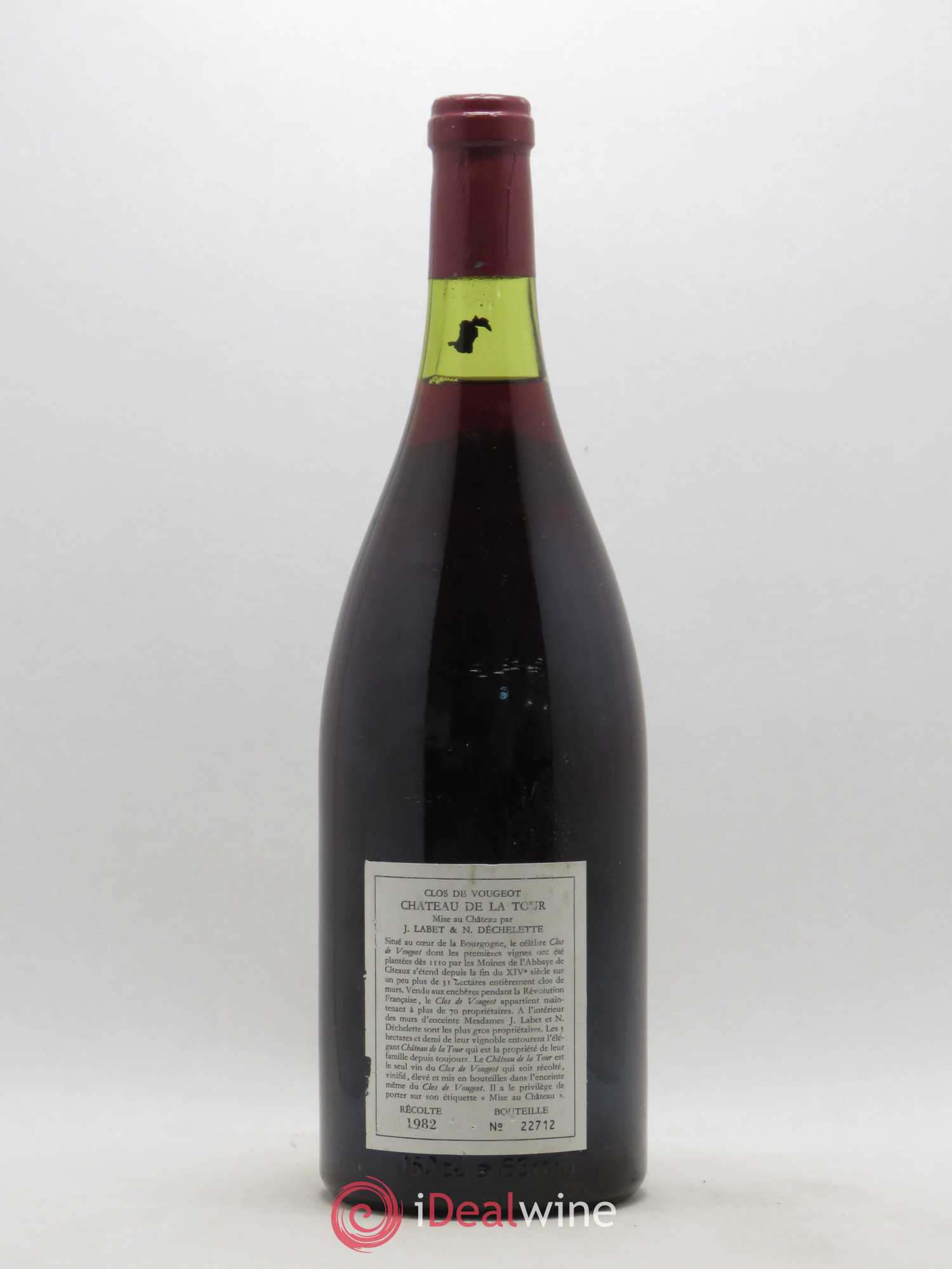 Clos de Vougeot Grand Cru Château de La Tour 1982 - Lot de 1 magnum - 1