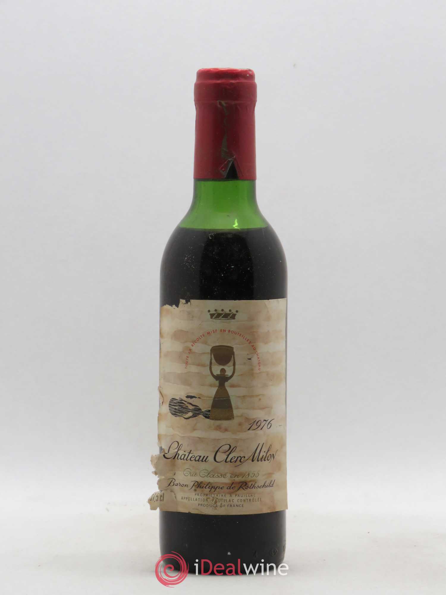 Château Clerc Milon 5ème Grand Cru Classé (sans prix de réserve) 1976 - Lot de 1 demi bouteille - 0