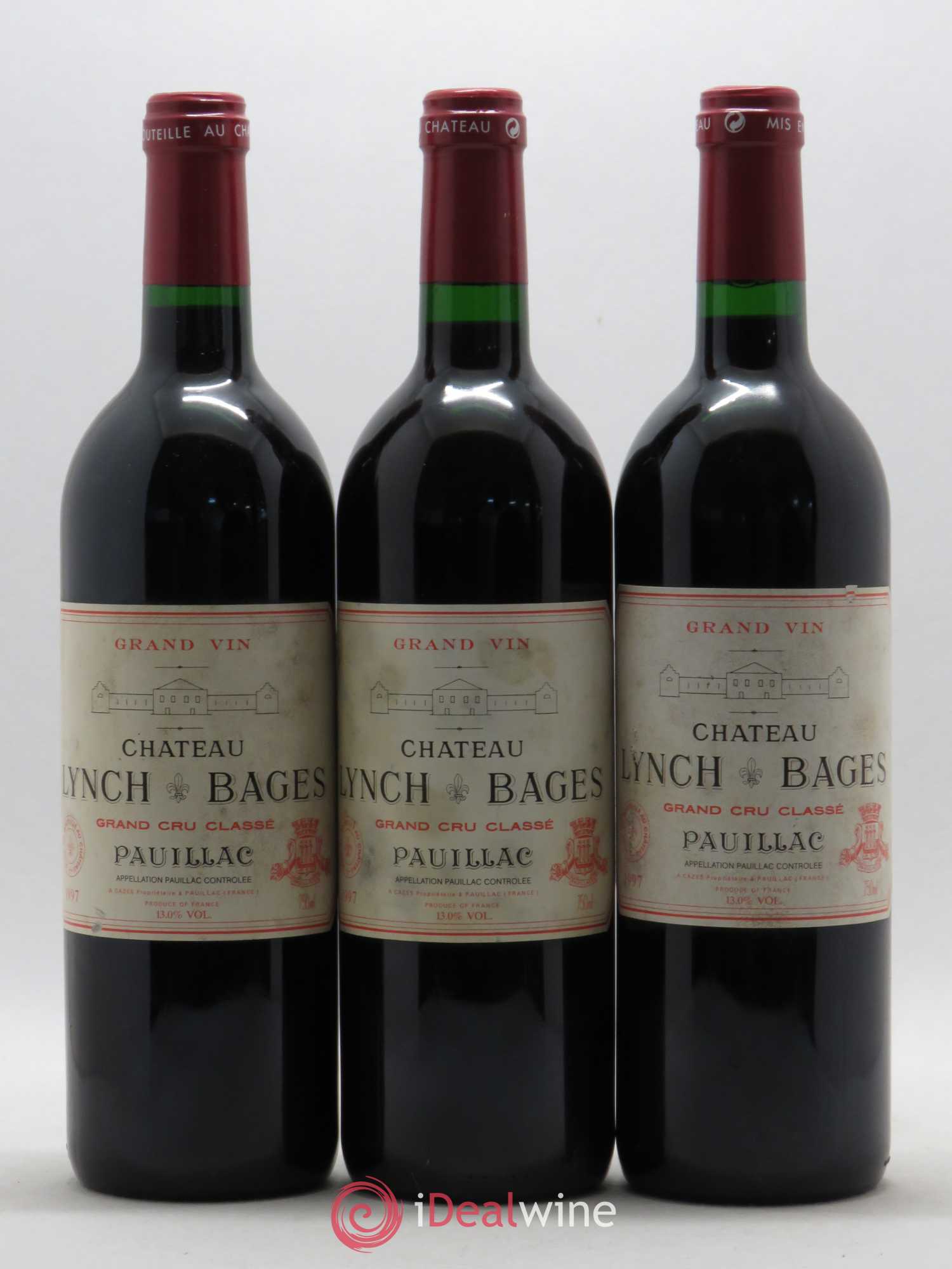 Château Lynch Bages 5ème Grand Cru Classé 1997 - Lot de 3 bouteilles - 0