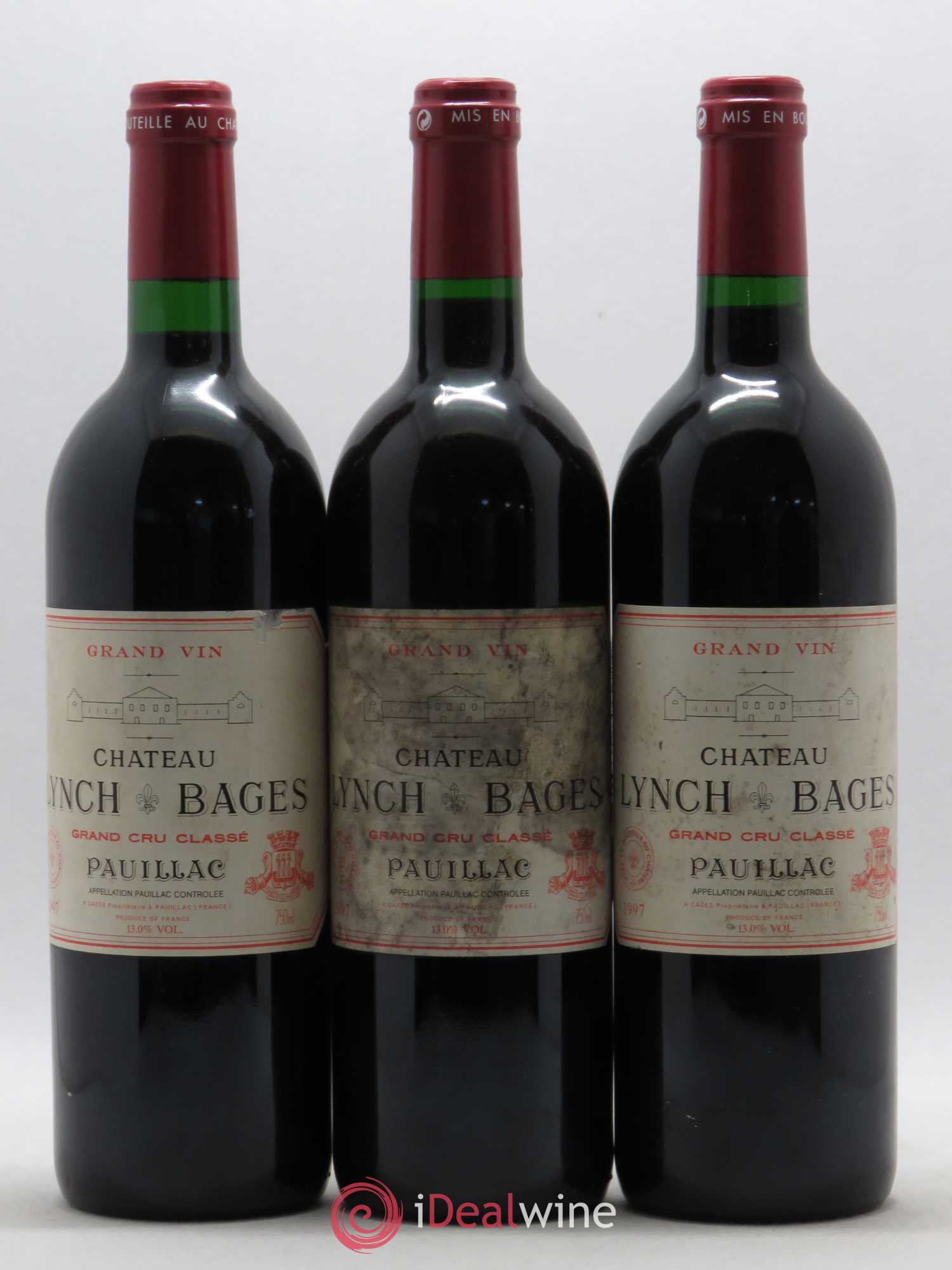 Château Lynch Bages 5ème Grand Cru Classé (sans prix de réserve) 1997 - Lot de 3 bouteilles - 0