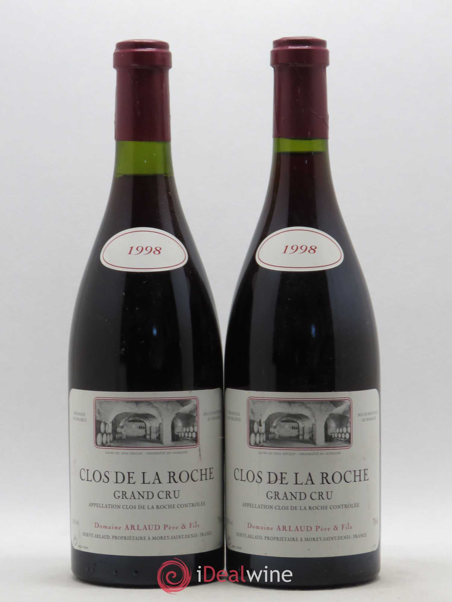 Clos de la Roche Grand Cru Arlaud 1998 - Lot de 2 bouteilles - 0