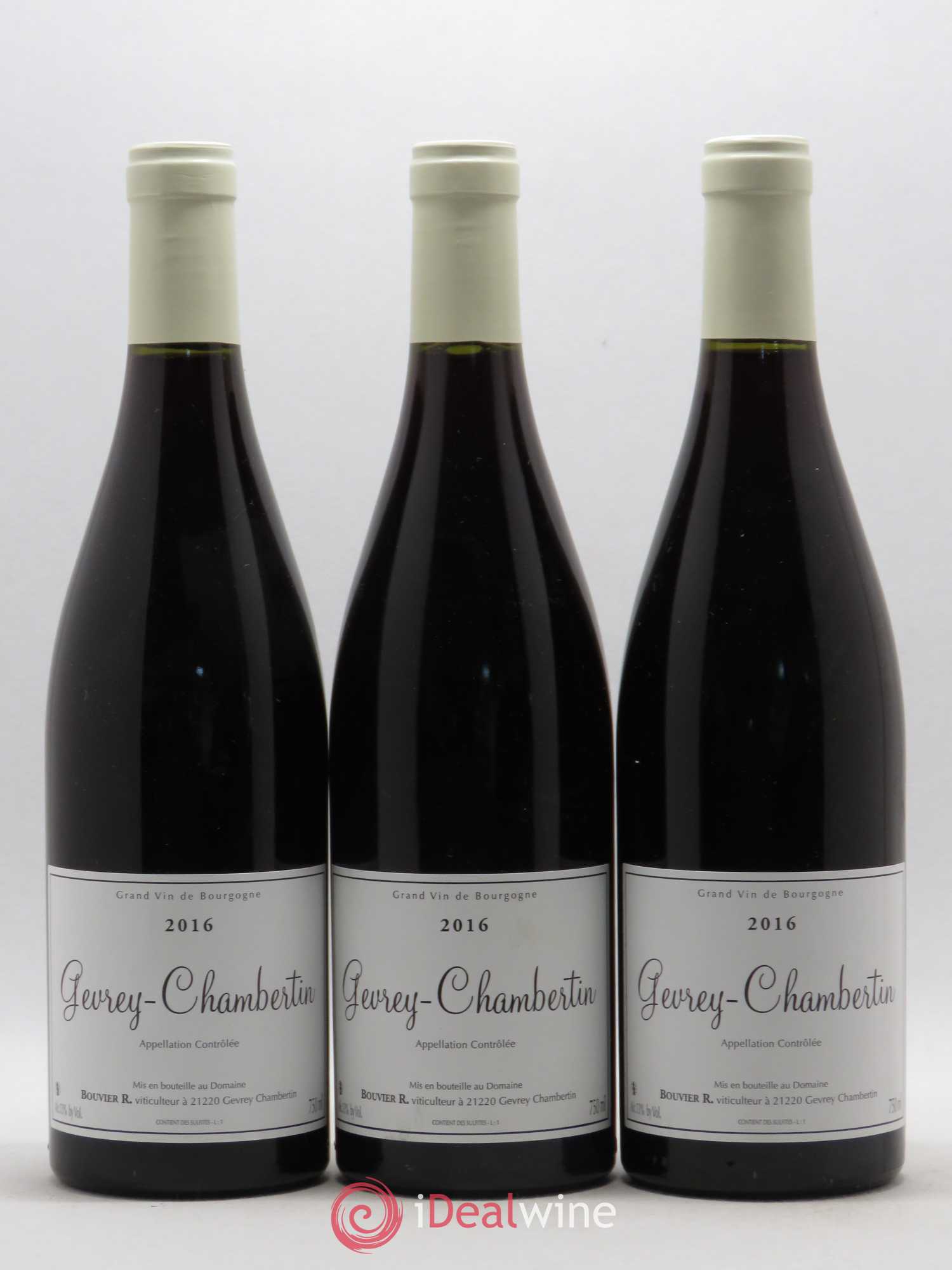 Gevrey-Chambertin René Bouvier 2016 - Lot de 3 bouteilles - 0