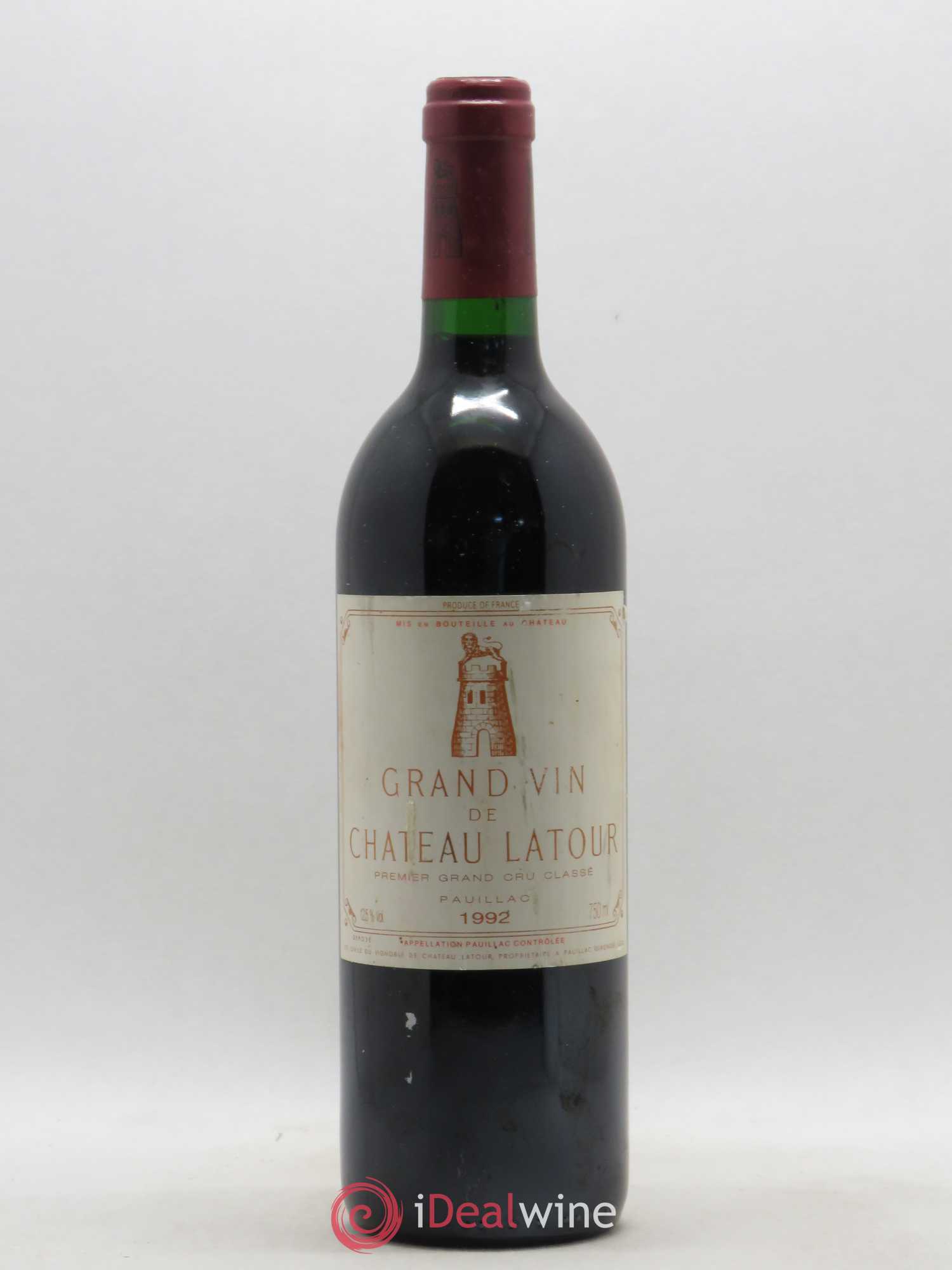 Château Latour 1er Grand Cru Classé 1992 - Lot de 1 bouteille - 0