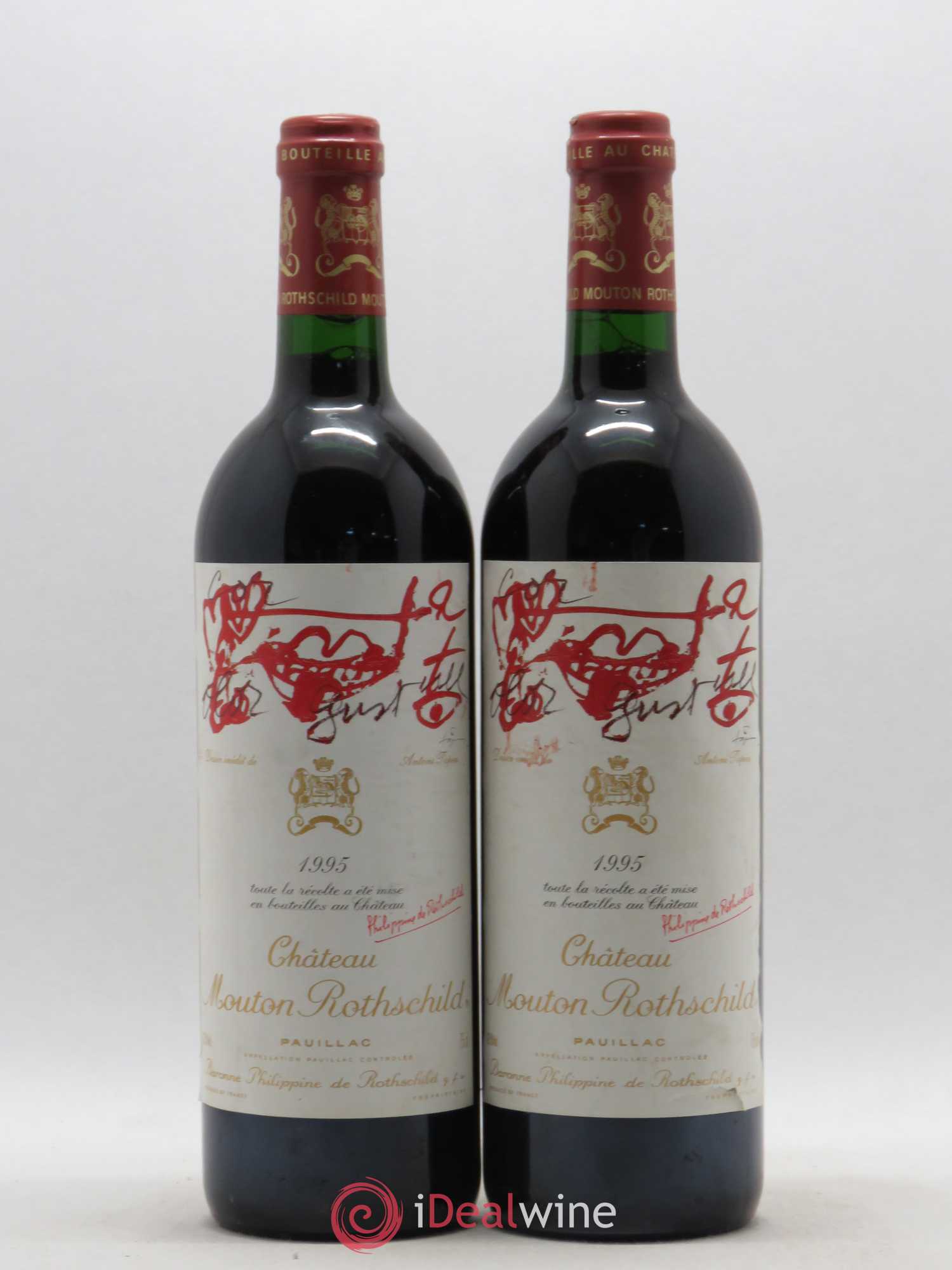 Château Mouton Rothschild 1er Grand Cru Classé 1995 - Lot de 2 bouteilles - 0