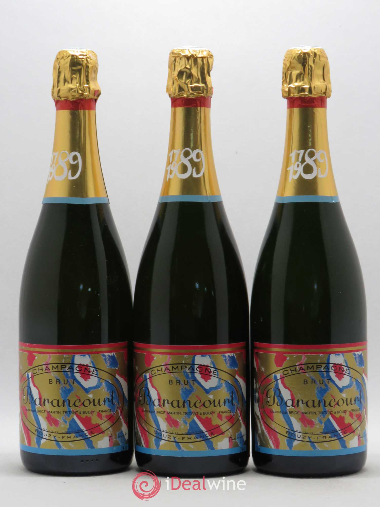 Champagne Barancourt 1789-1989 - Posten von 3 Flaschen - 0