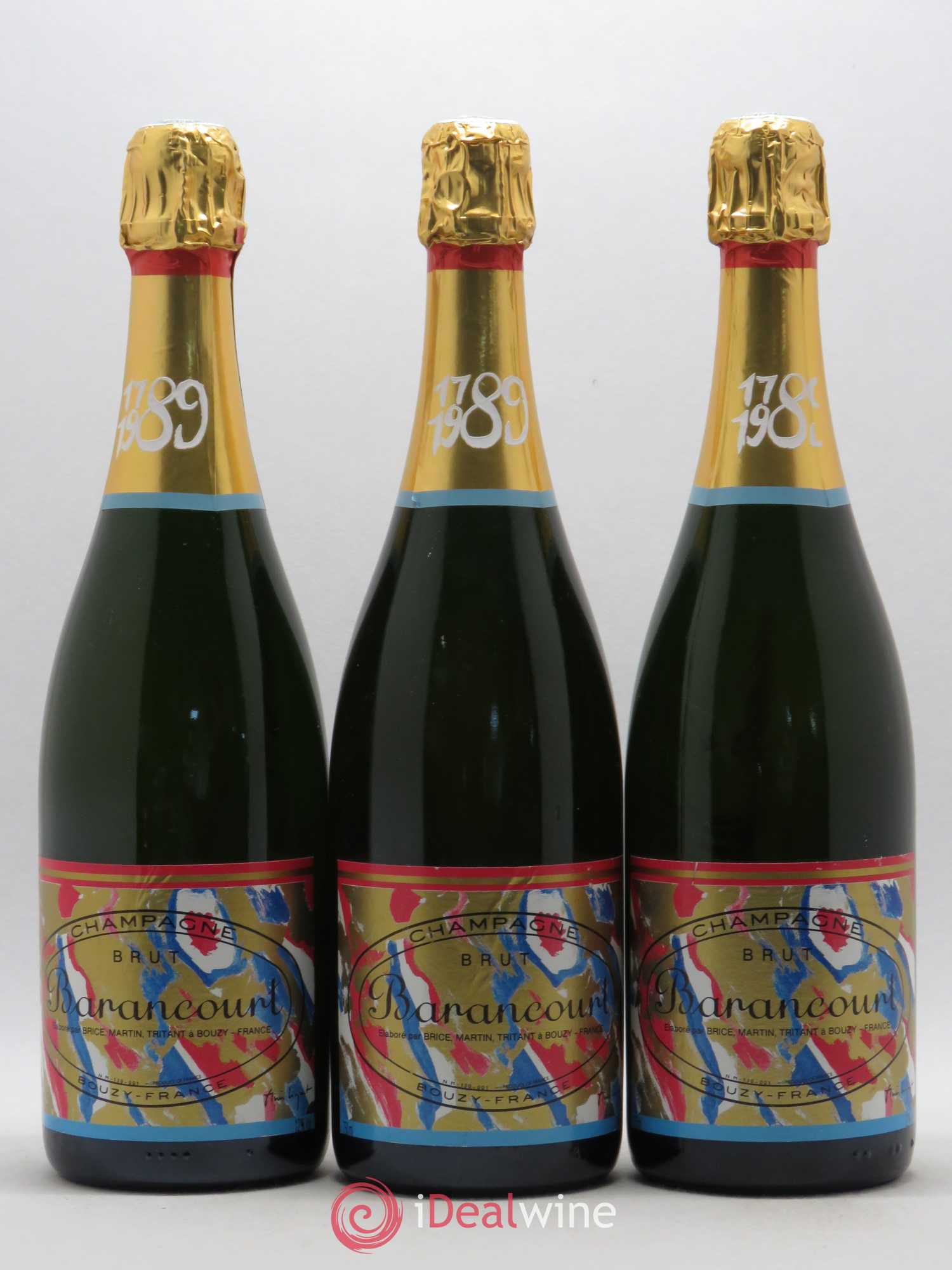 Champagne Barancourt 1789-1989 - Posten von 3 Flaschen - 0