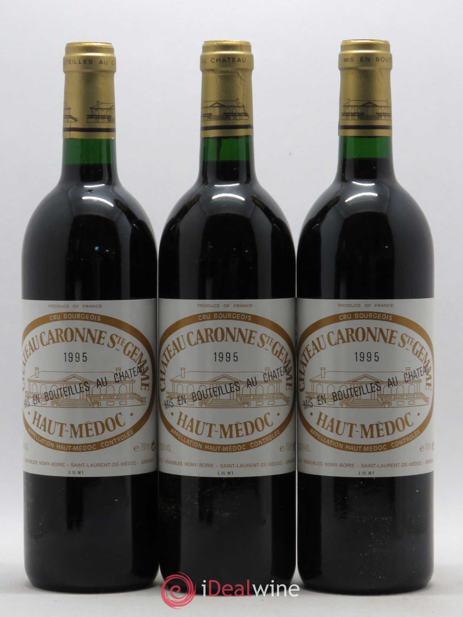 Château Caronne Sainte-Gemme Cru Bourgeois 1995 - Lot de 6 bouteilles - 1